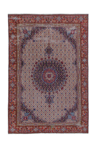 Turkish Anatolian area rug in cream and rust, view 2 of 21