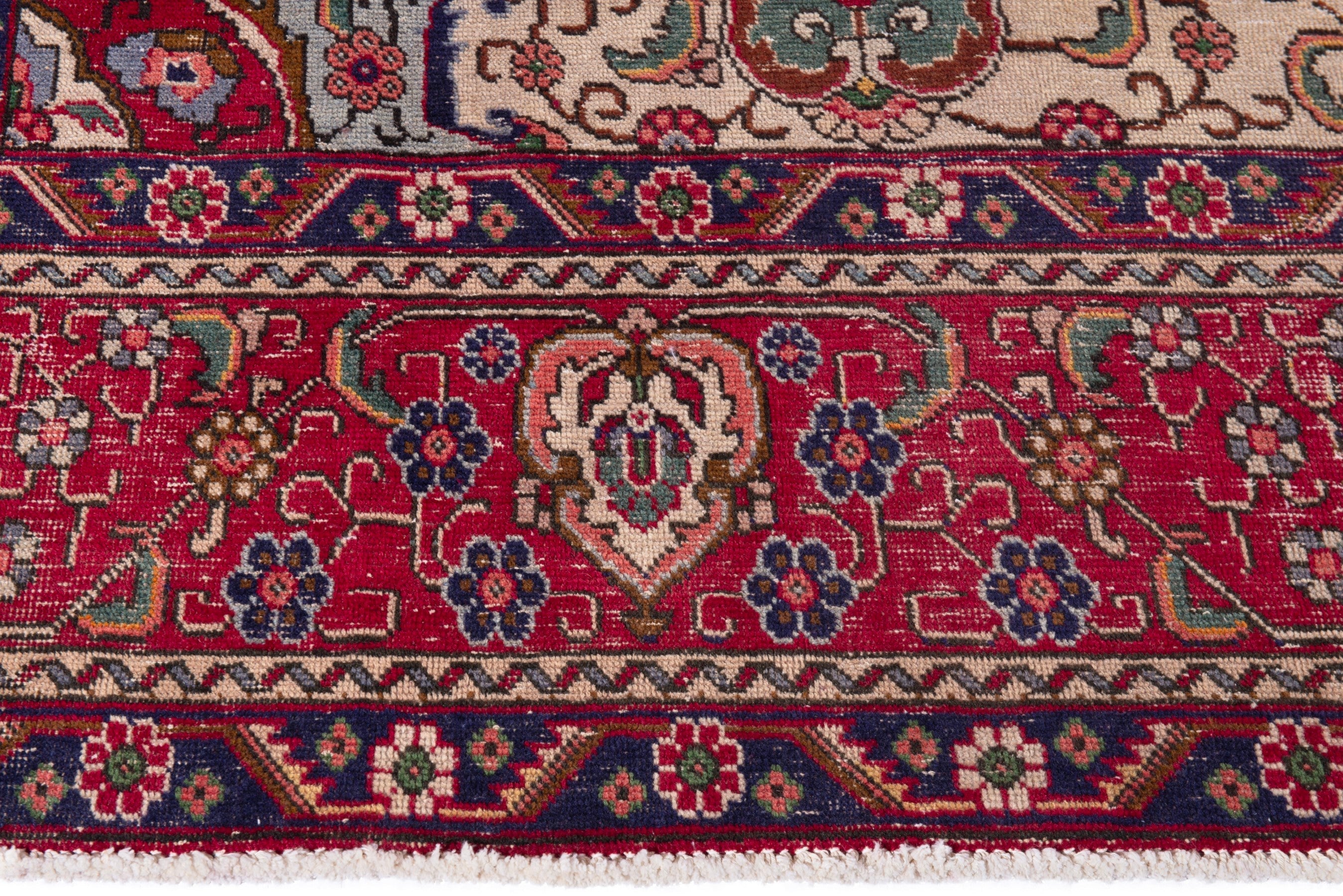 Persian Tabriz oversized rug in deep red and burgundy, view 12 of 22