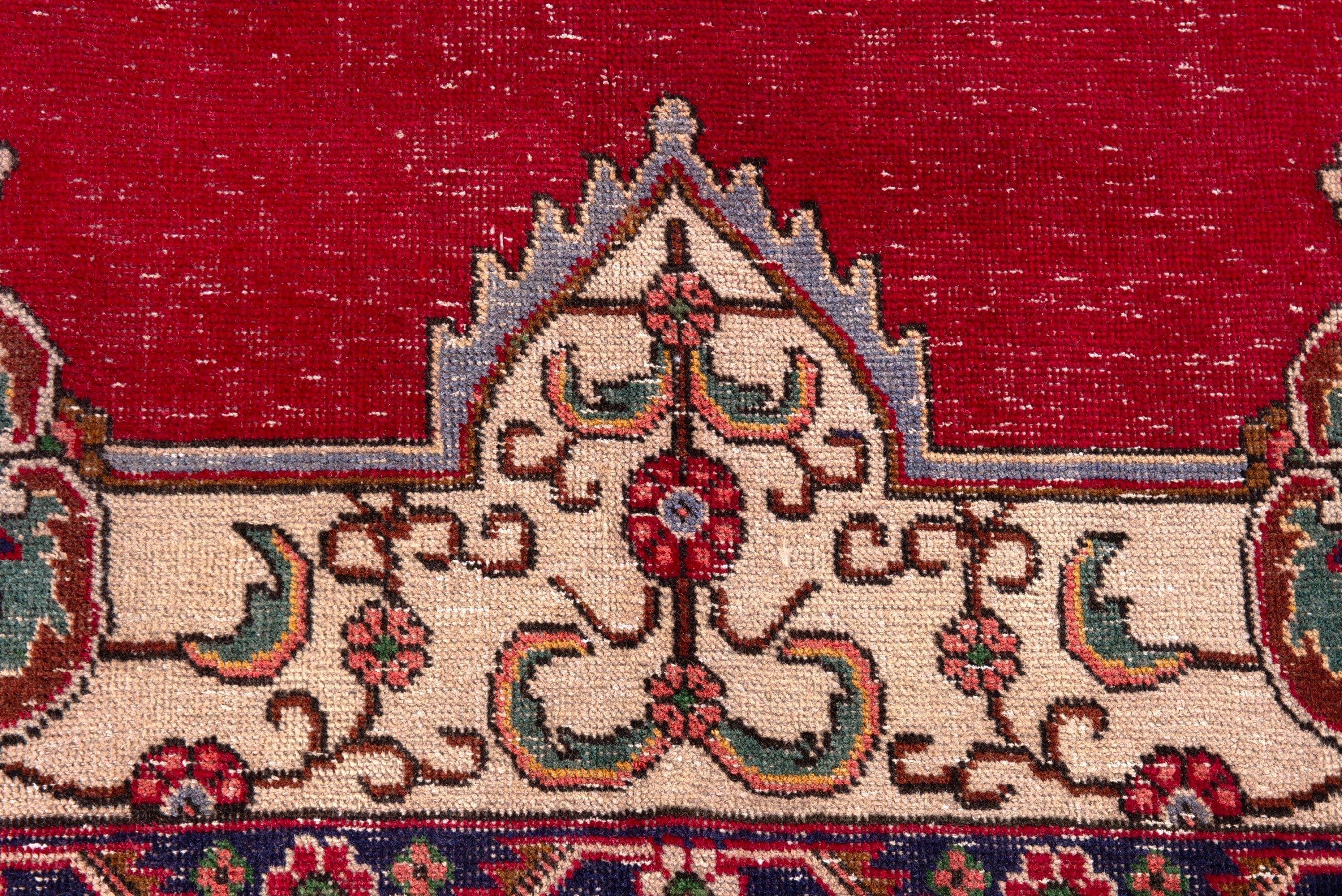 Persian Tabriz oversized rug in deep red and burgundy, view 13 of 22