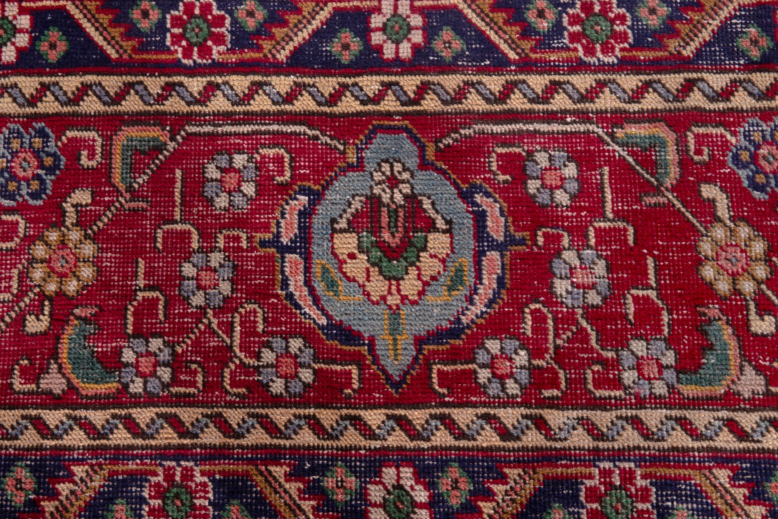 Persian Tabriz oversized rug in deep red and burgundy, view 17 of 22
