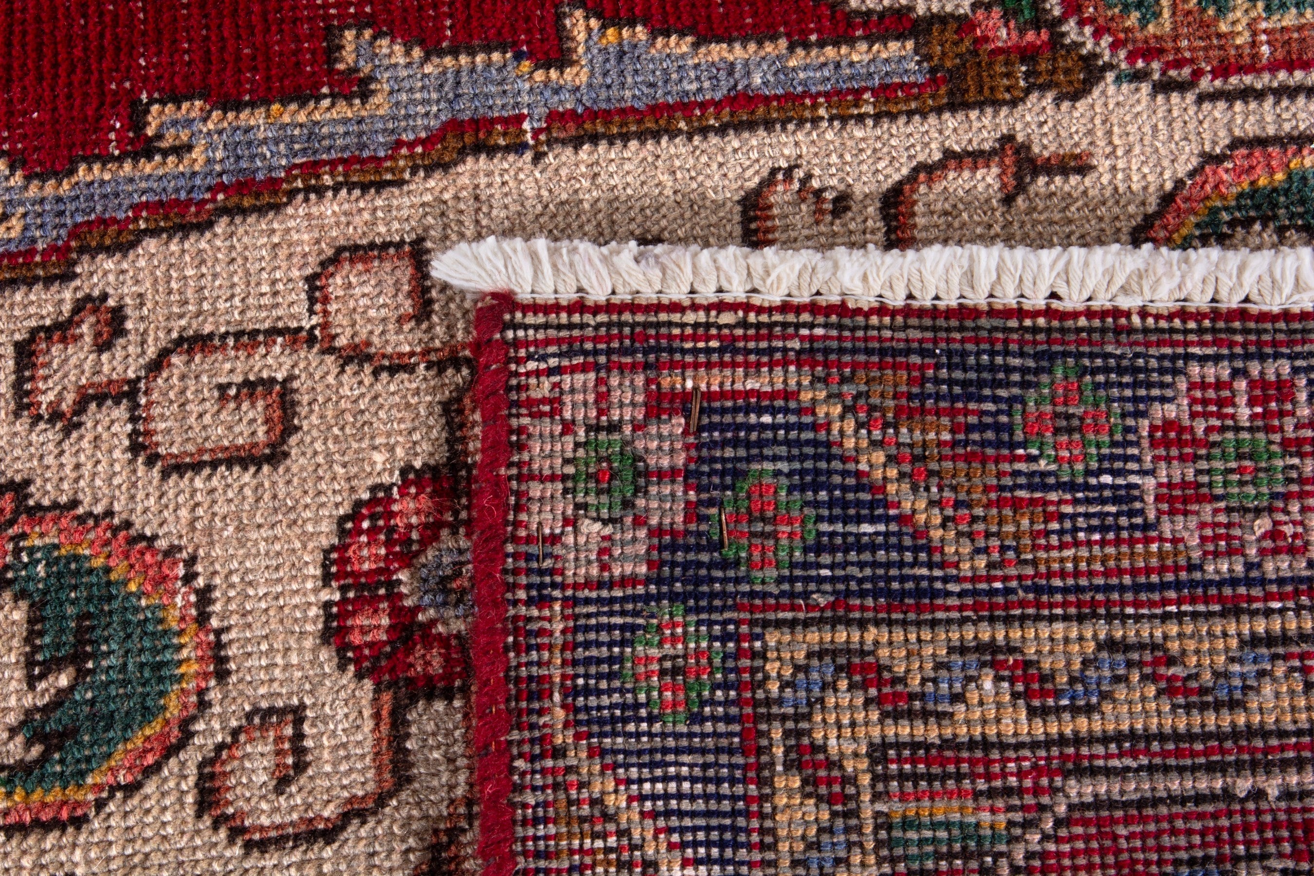 Persian Tabriz oversized rug in deep red and burgundy, view 22 of 22