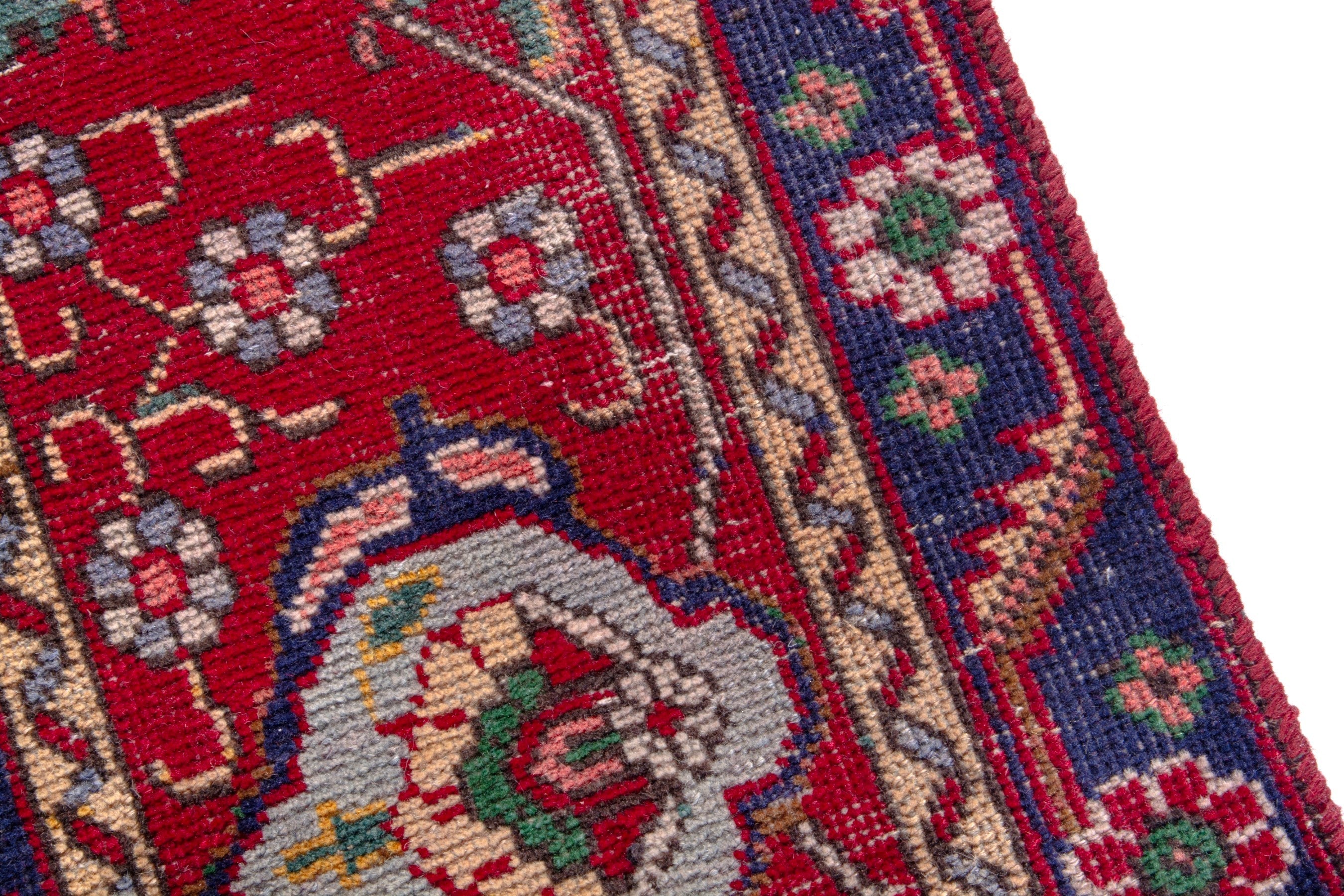 Persian Tabriz oversized rug in deep red and burgundy, view 7 of 22