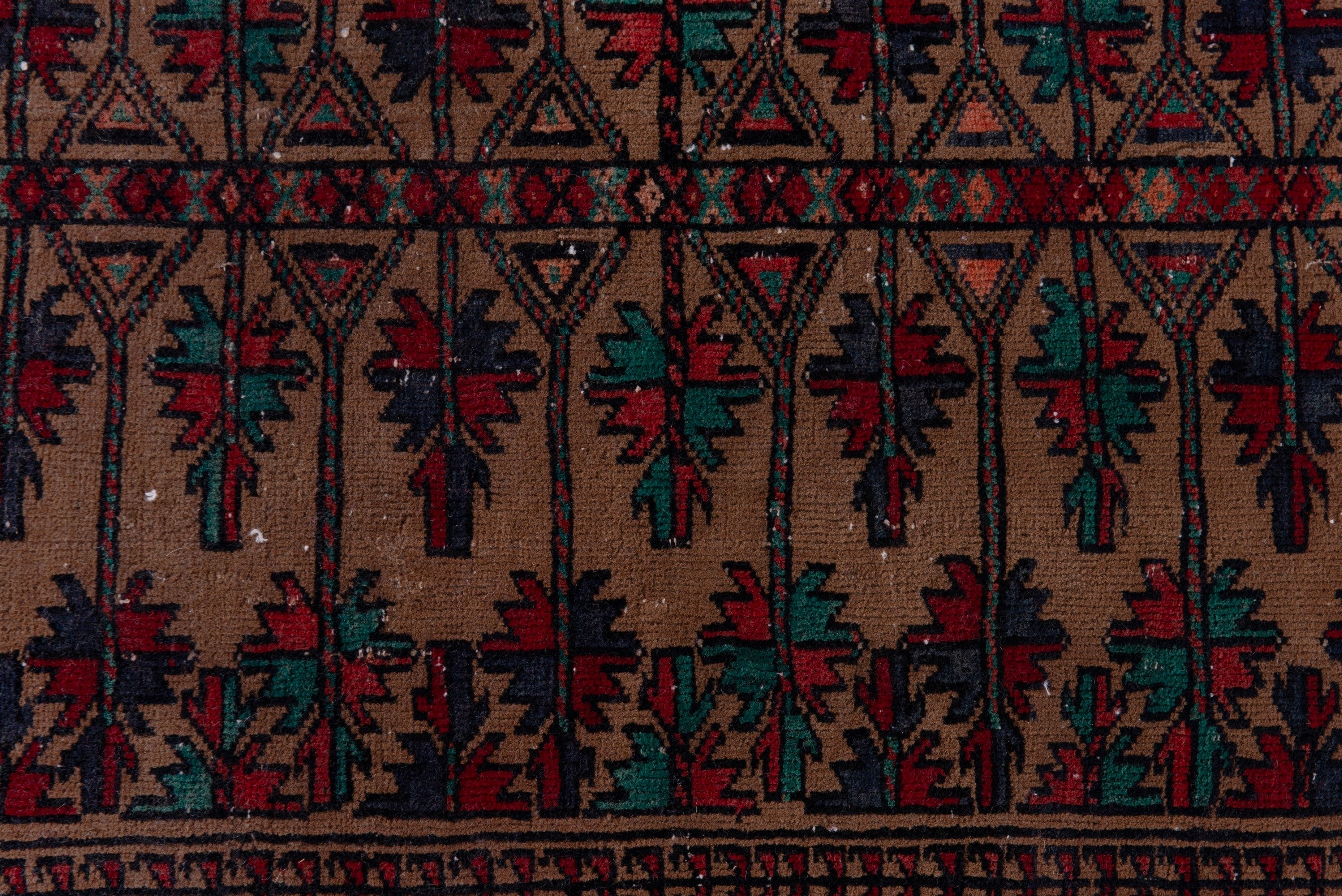 Persian Baluch accent rug in beige and burgundy, view 11 of 17