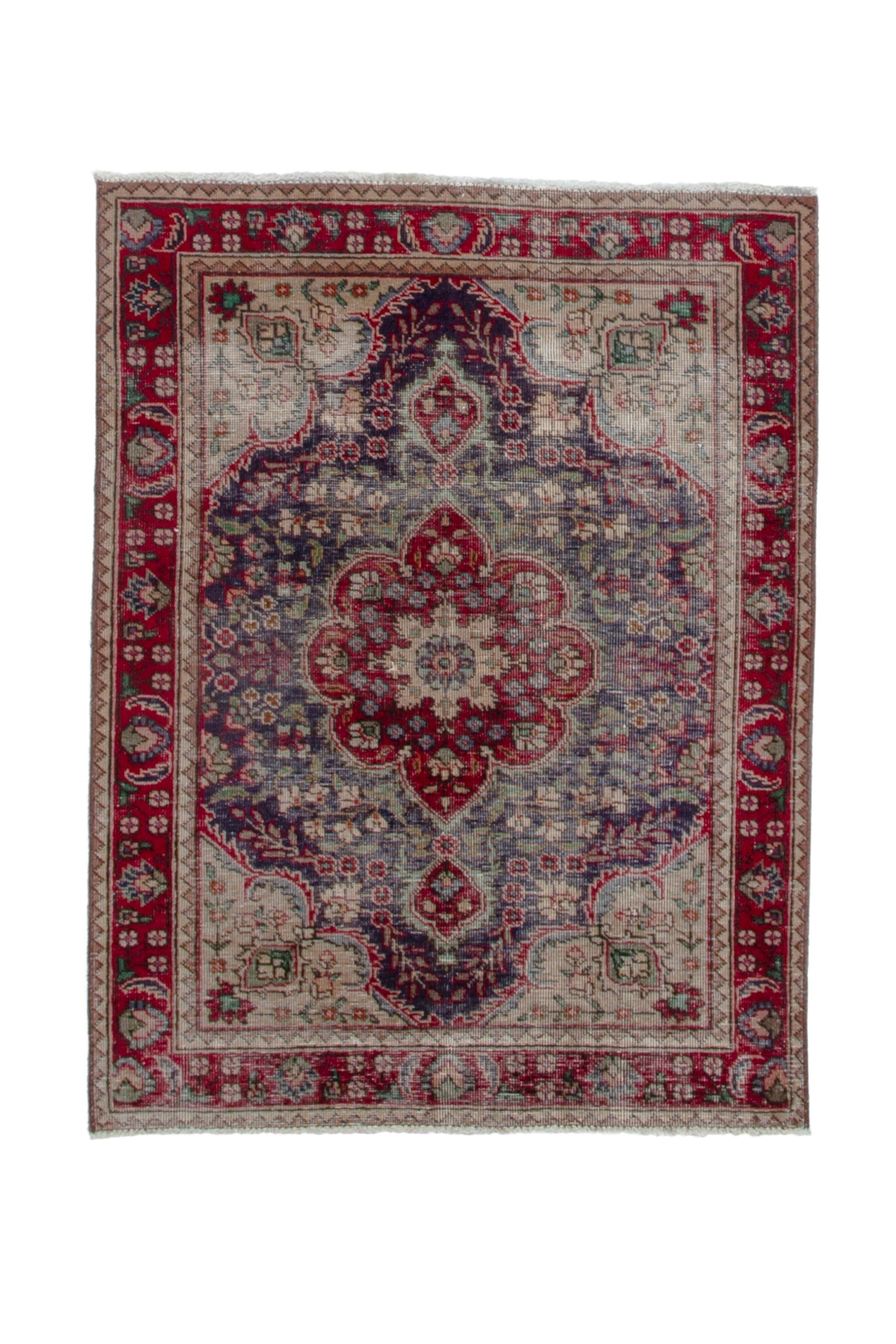 1885 - Persian Tabriz Accent Rug 3'3" x 4'4"