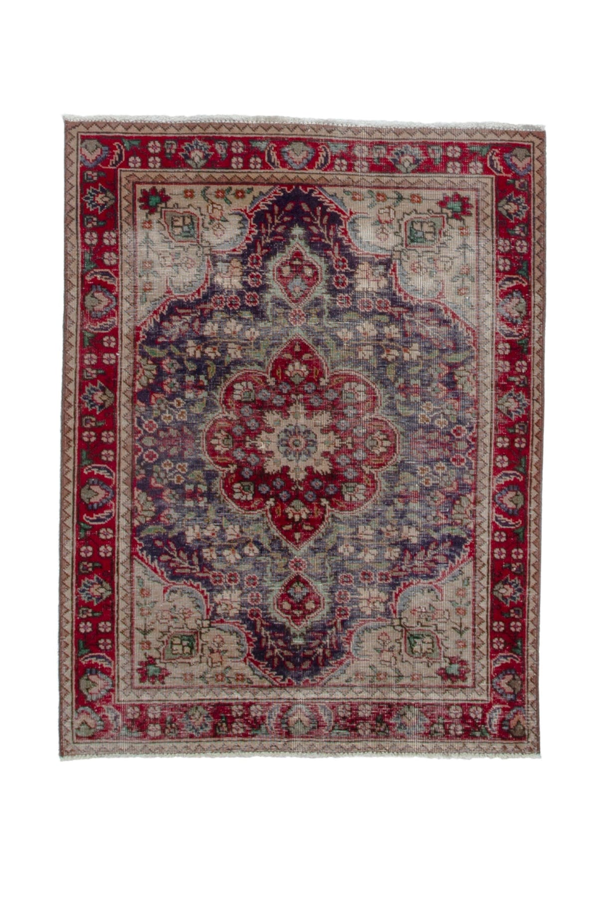 1885 - Persian Tabriz Accent Rug 3'3" x 4'4"