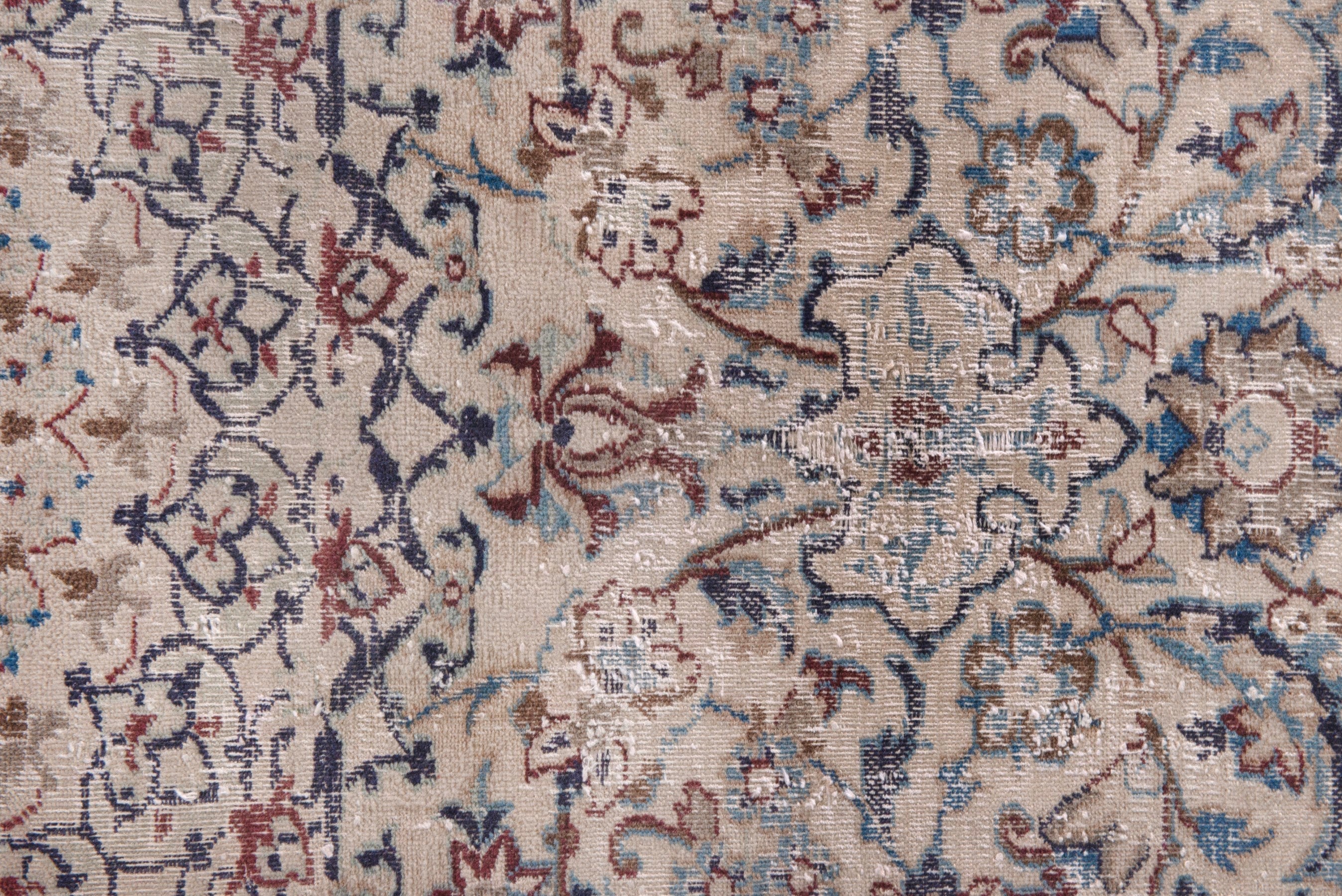 Persian Nain area rug in cream and burgundy, view 12 of 22