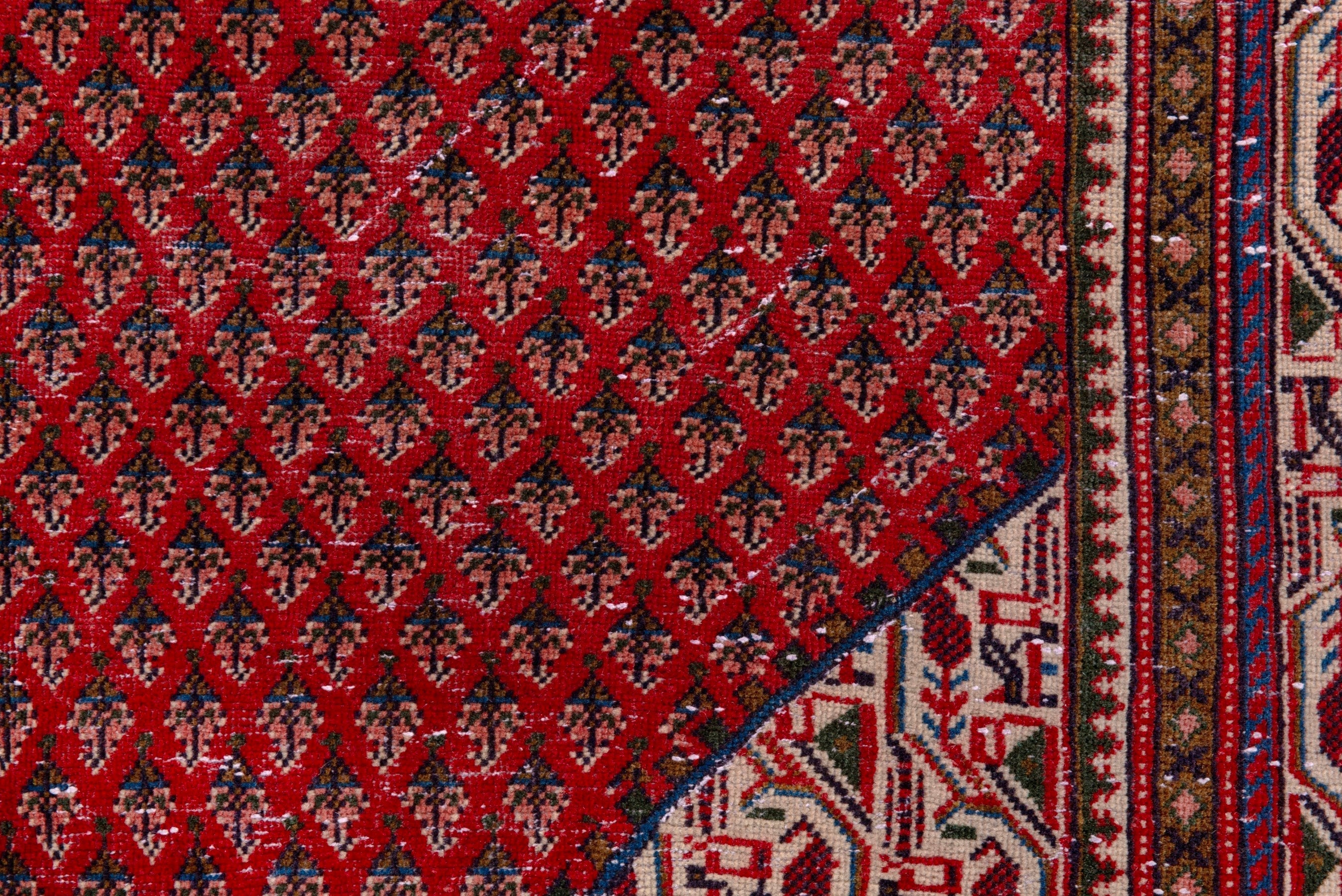 Persian Arak area rug in deep red and burgundy, view 12 of 23
