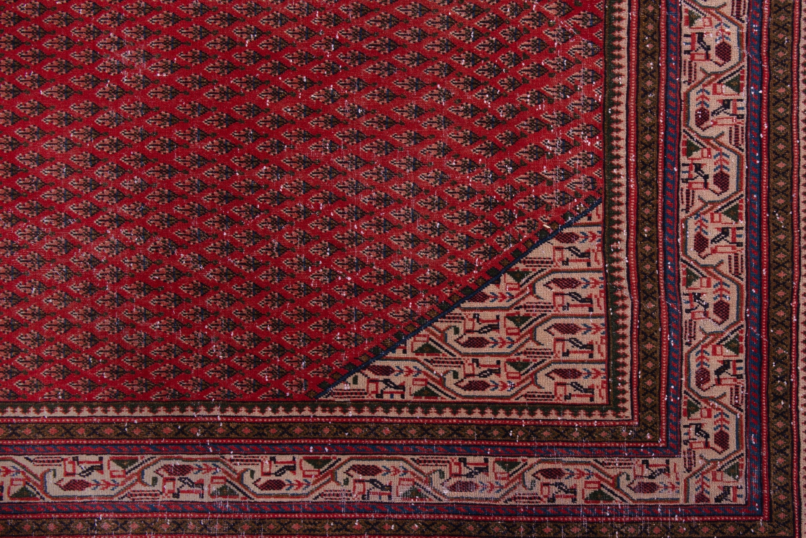 Persian Arak area rug in deep red and burgundy, view 14 of 23
