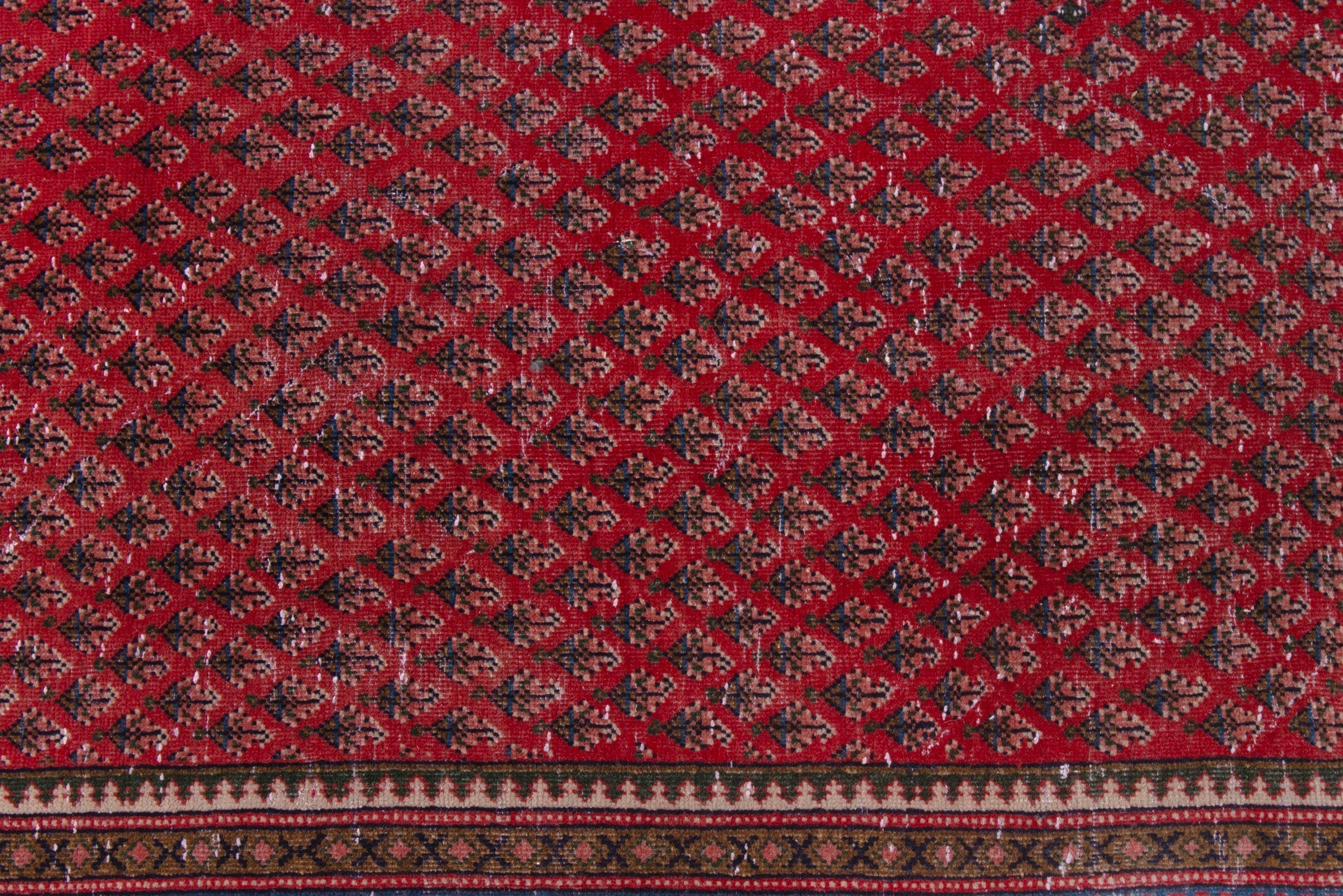Persian Arak area rug in deep red and burgundy, view 16 of 23