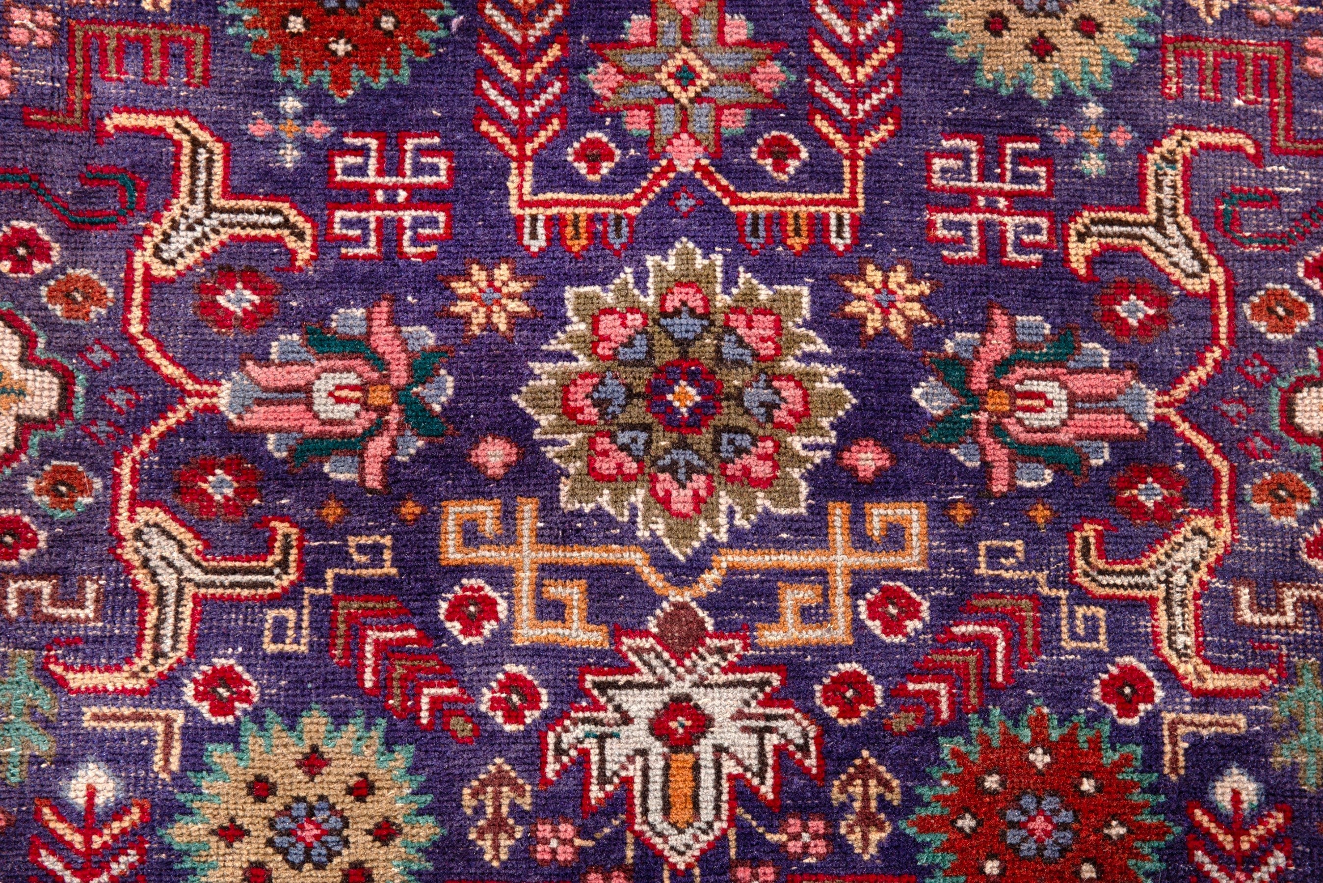 Persian Tabriz oversized rug in deep indigo and deep red, view 13 of 21