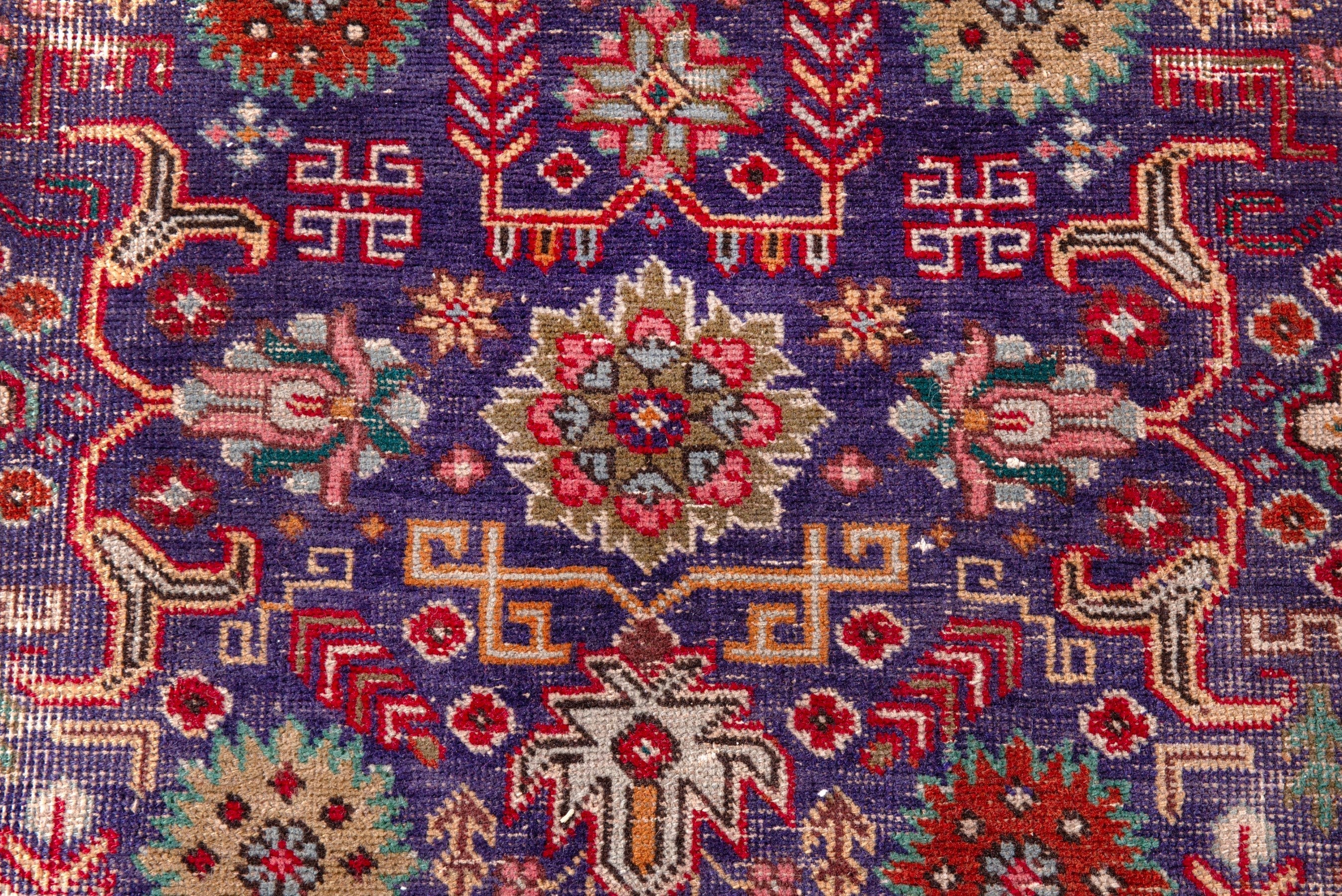 Persian Tabriz oversized rug in deep indigo and deep red, view 14 of 21