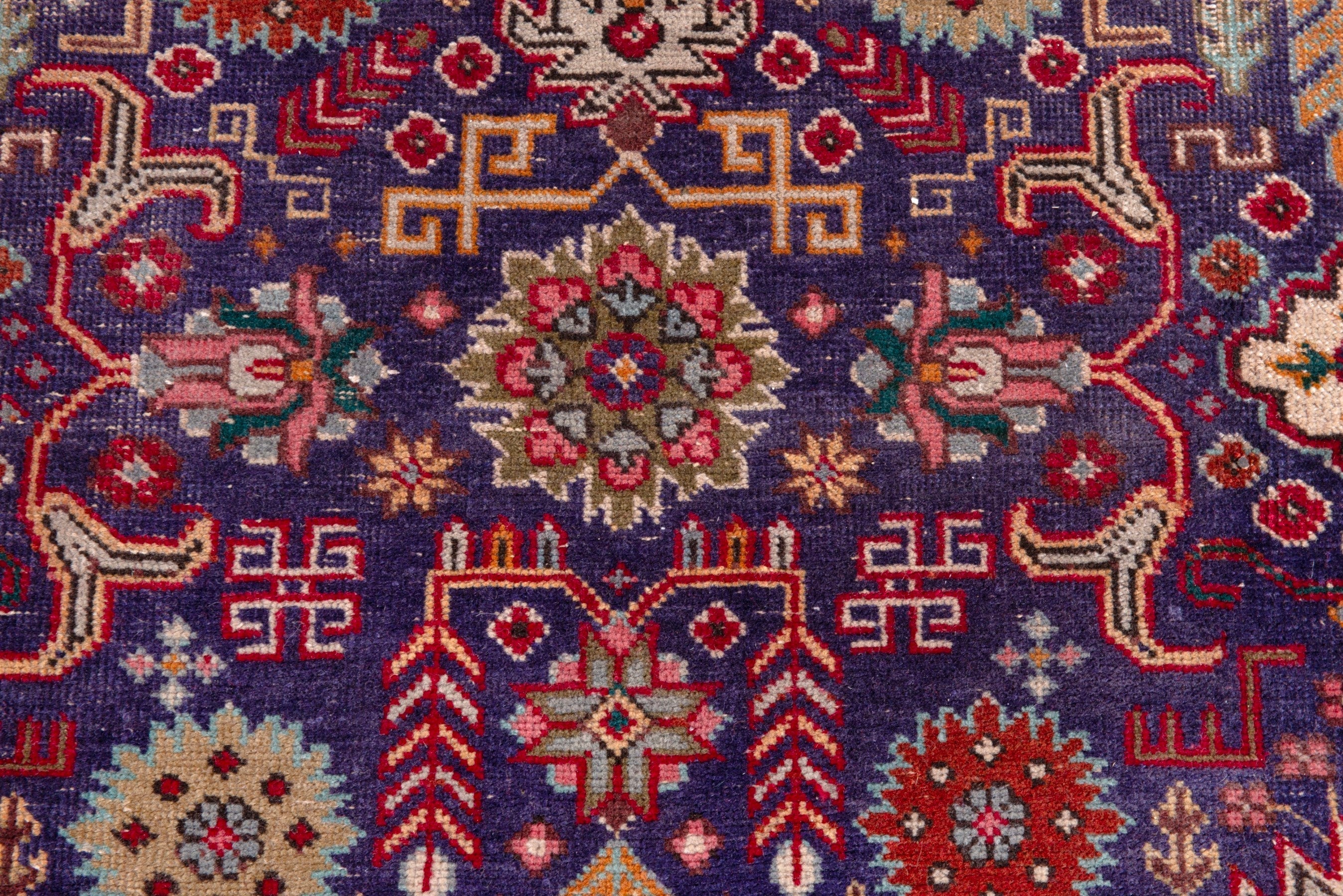 Persian Tabriz oversized rug in deep indigo and deep red, view 17 of 21