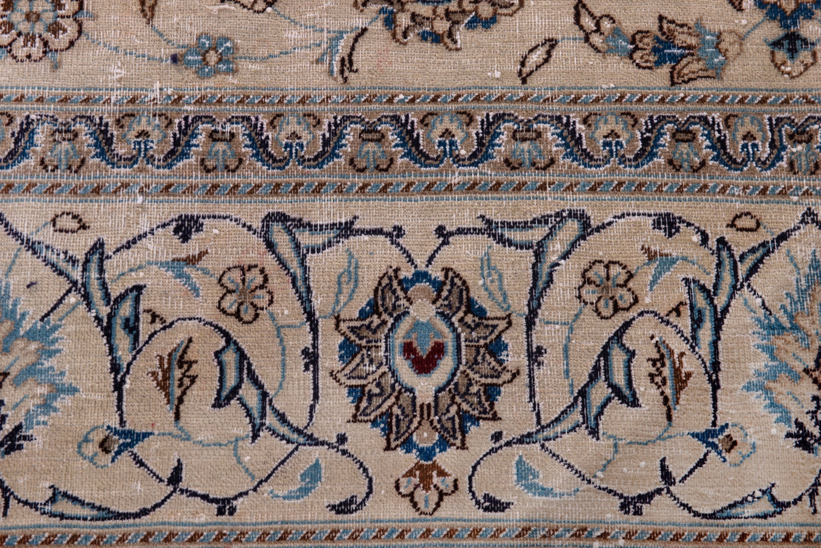 Persian Nain oversized rug in ivory and taupe, view 11 of 21