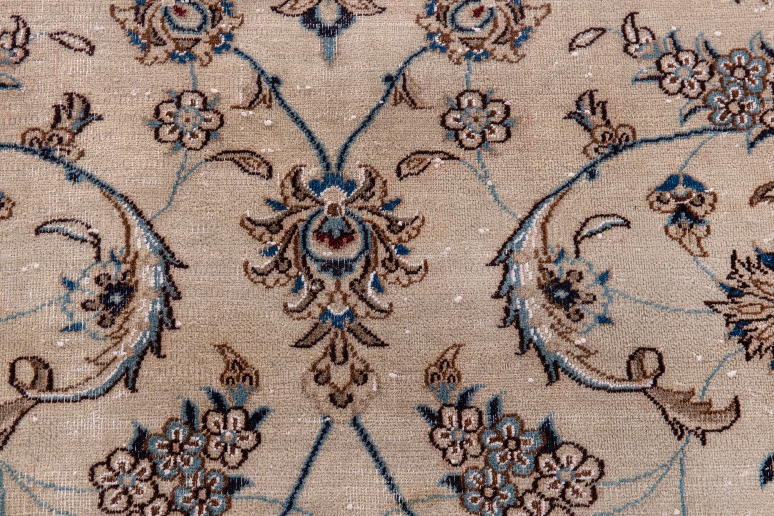 Persian Nain oversized rug in ivory and taupe, view 12 of 21