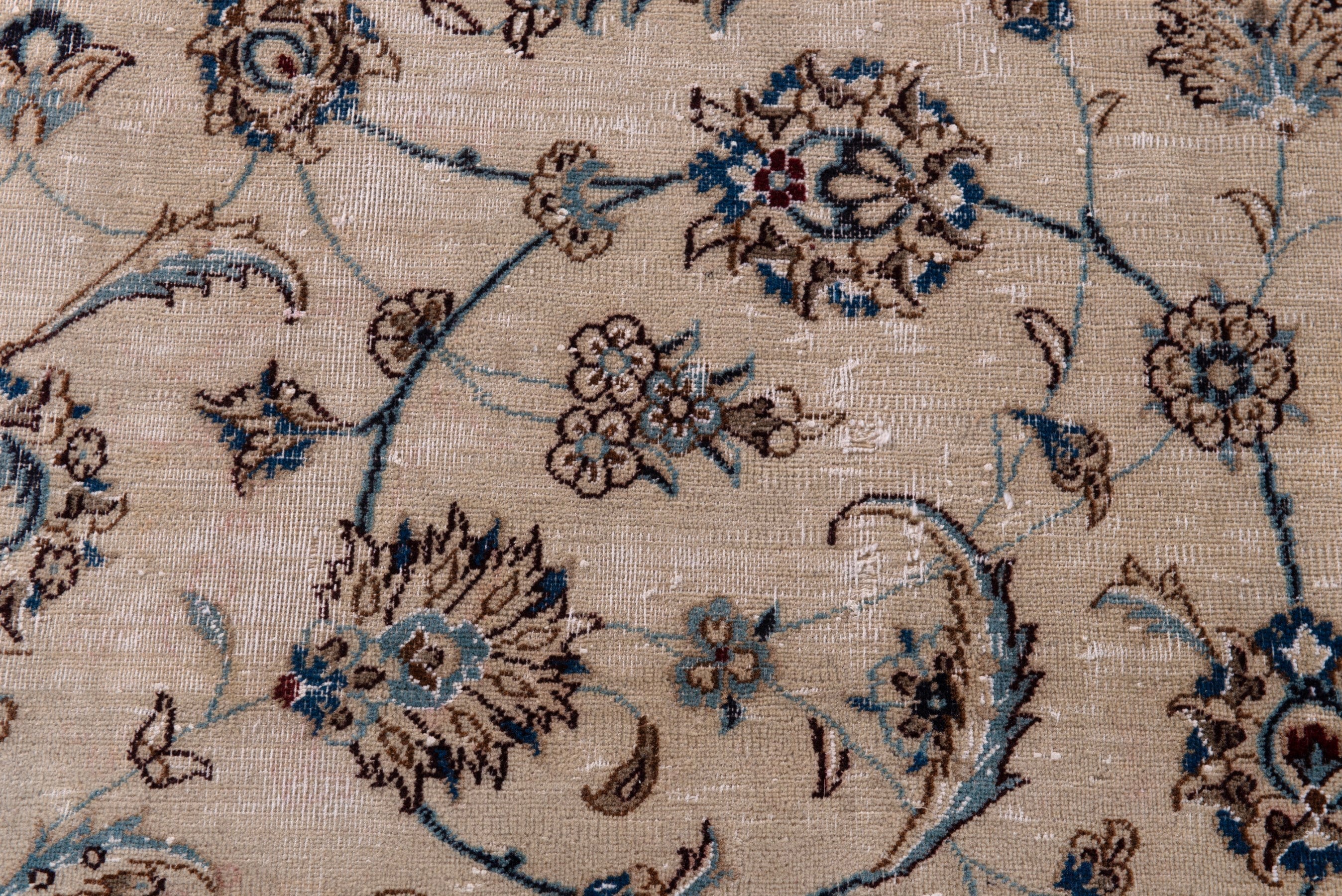Persian Nain oversized rug in ivory and taupe, view 14 of 21