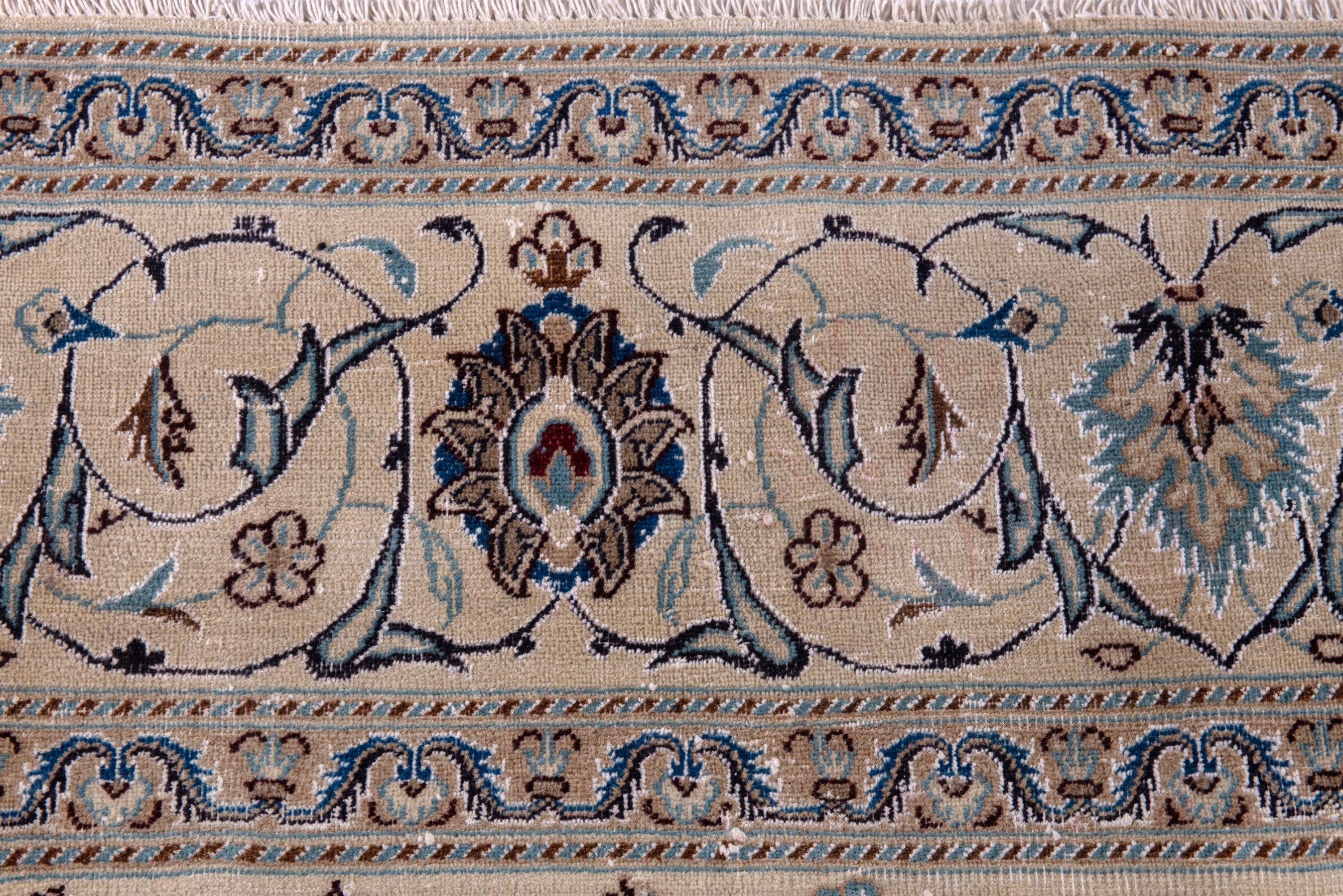Persian Nain oversized rug in ivory and taupe, view 16 of 21