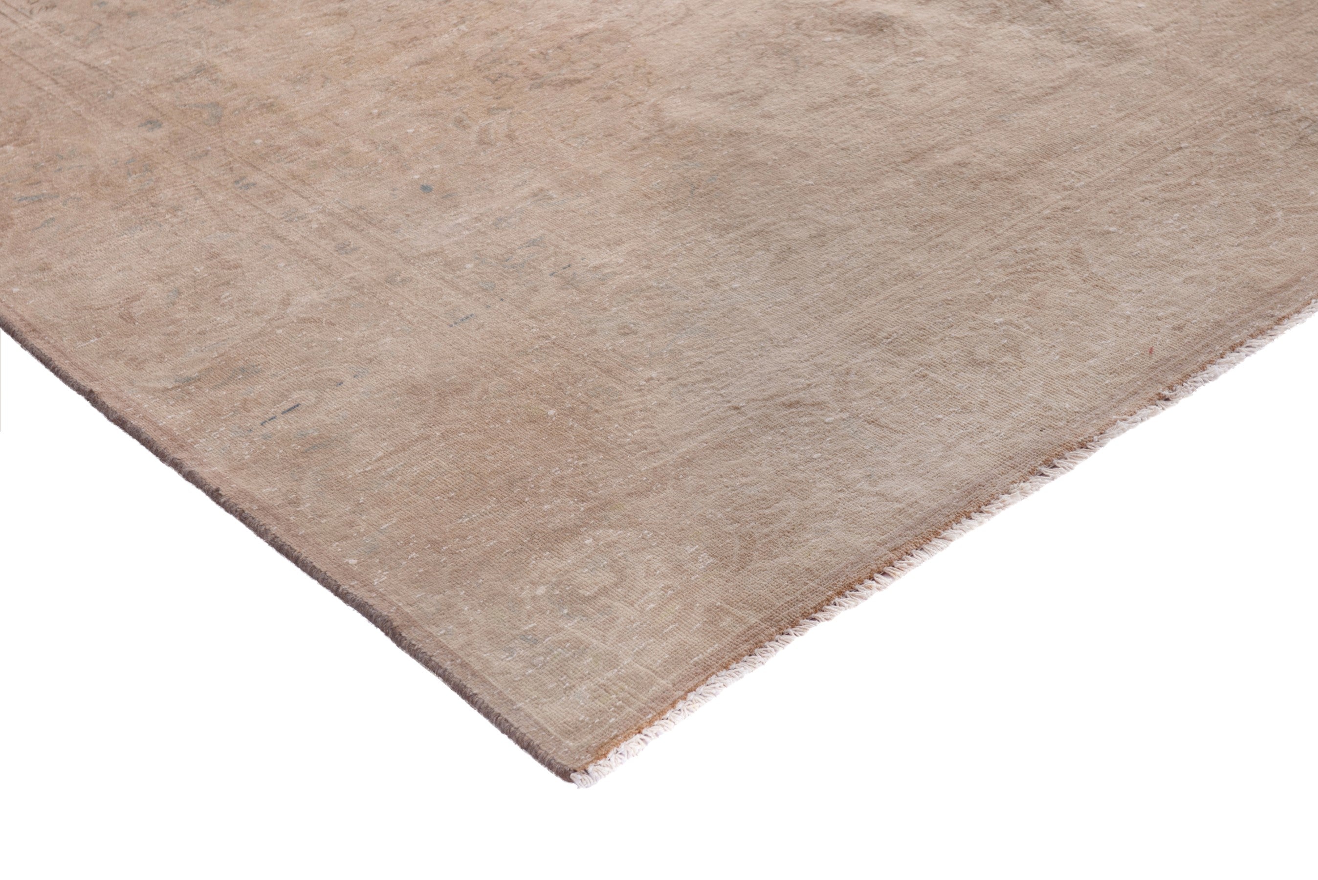 Persian Kashan area rug in muted pink and dusty rose, view 4 of 22