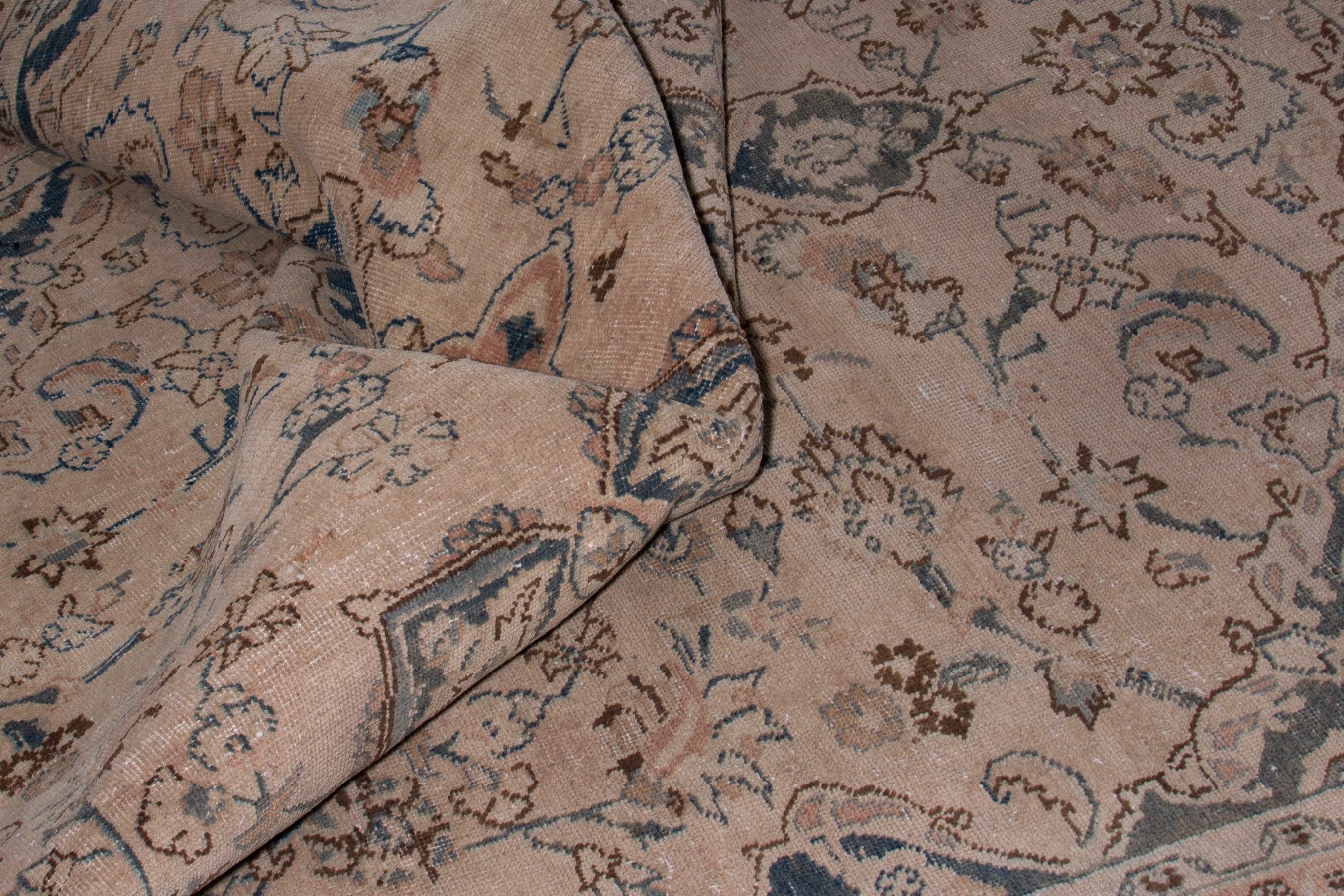 Persian Sabzevar area rug in beige and taupe, view 13 of 16