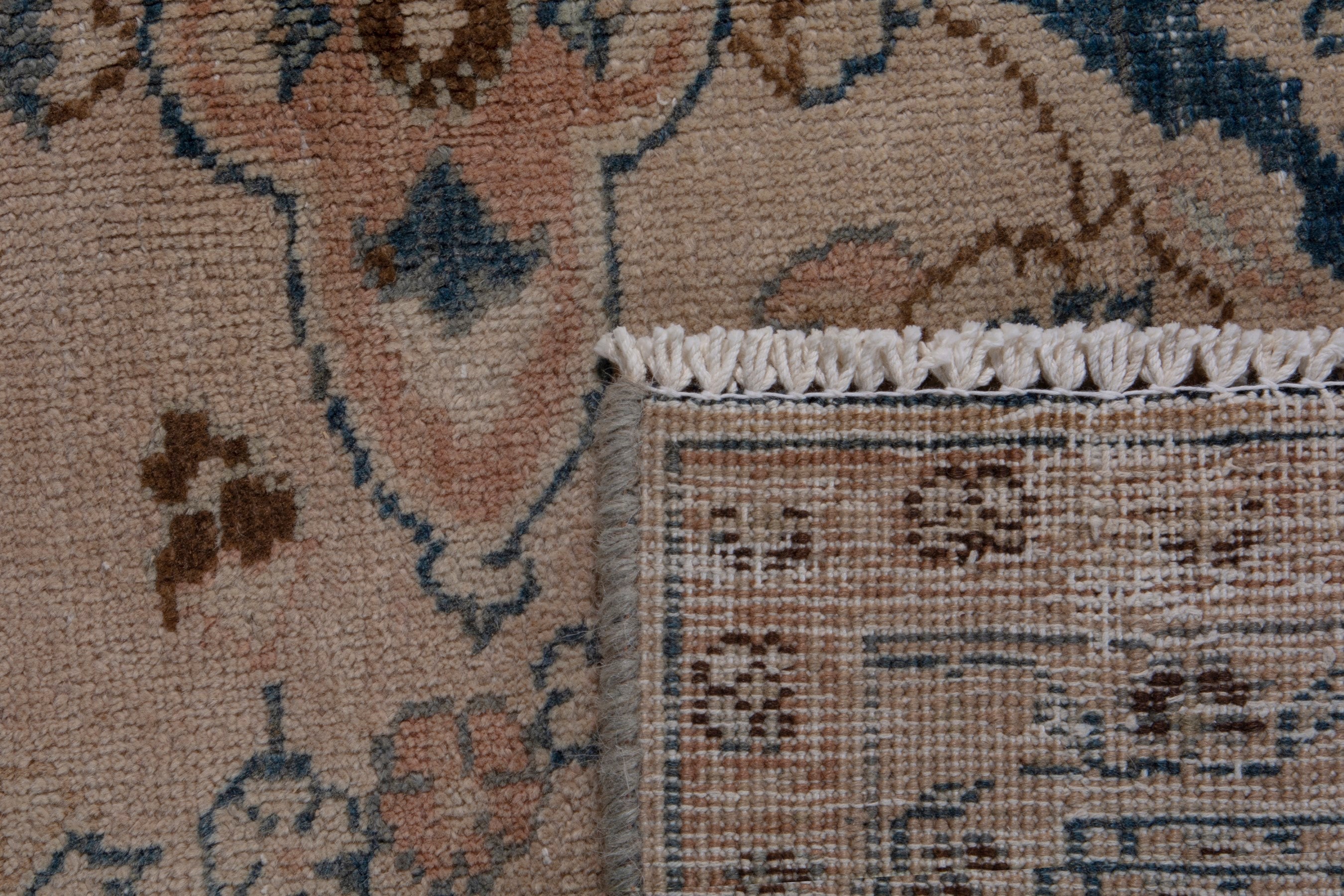 Persian Sabzevar area rug in beige and taupe, view 16 of 16