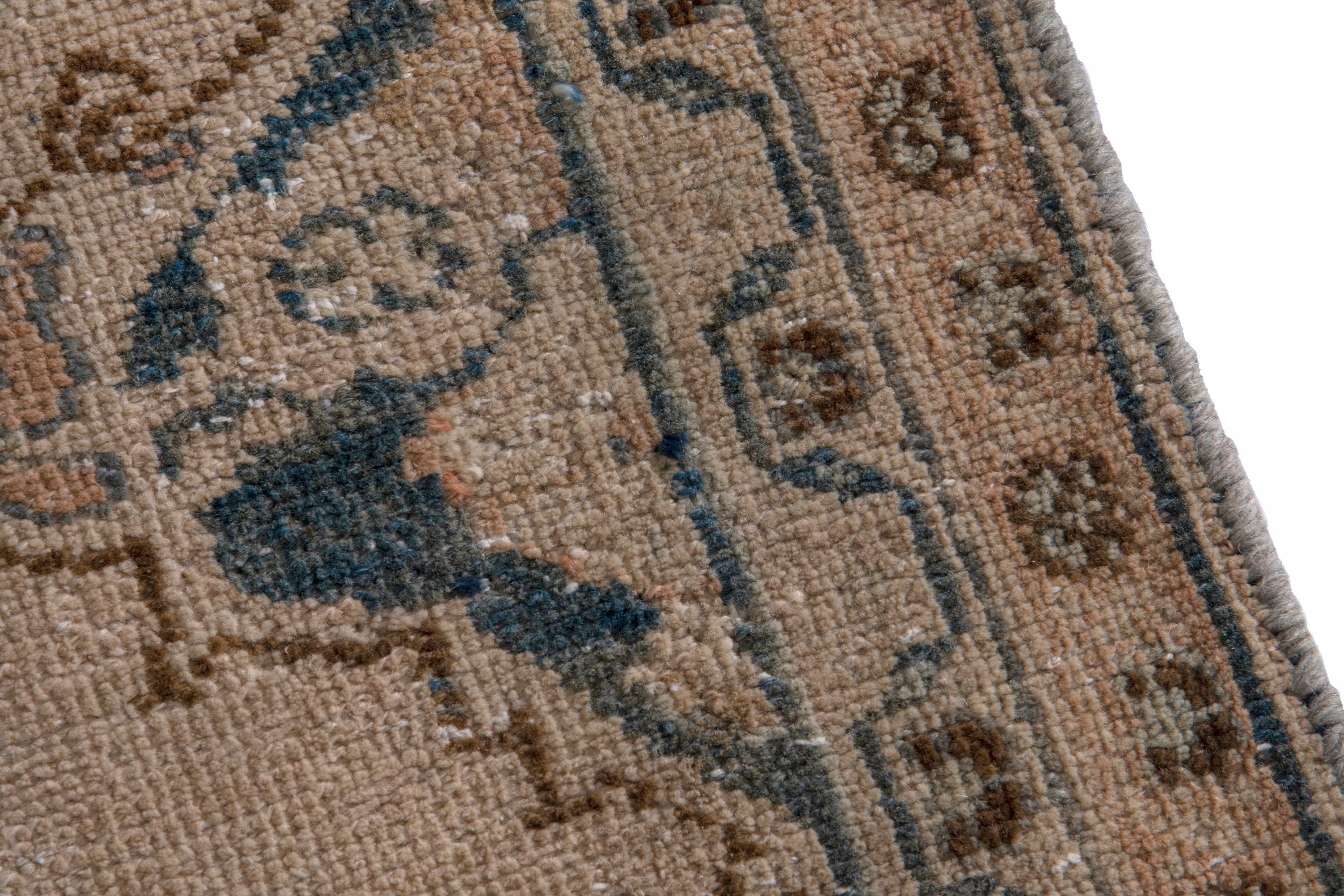 Persian Sabzevar area rug in beige and taupe, view 8 of 16
