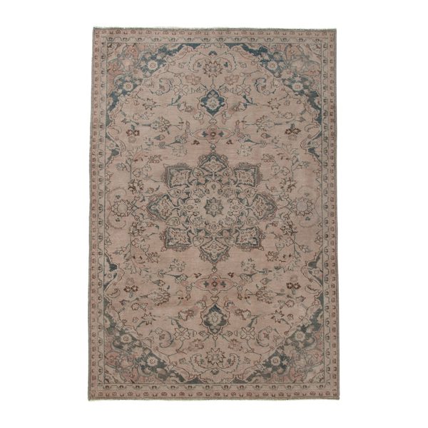 Persian Sabzevar area rug in beige and taupe, 5'1" x 7'9"