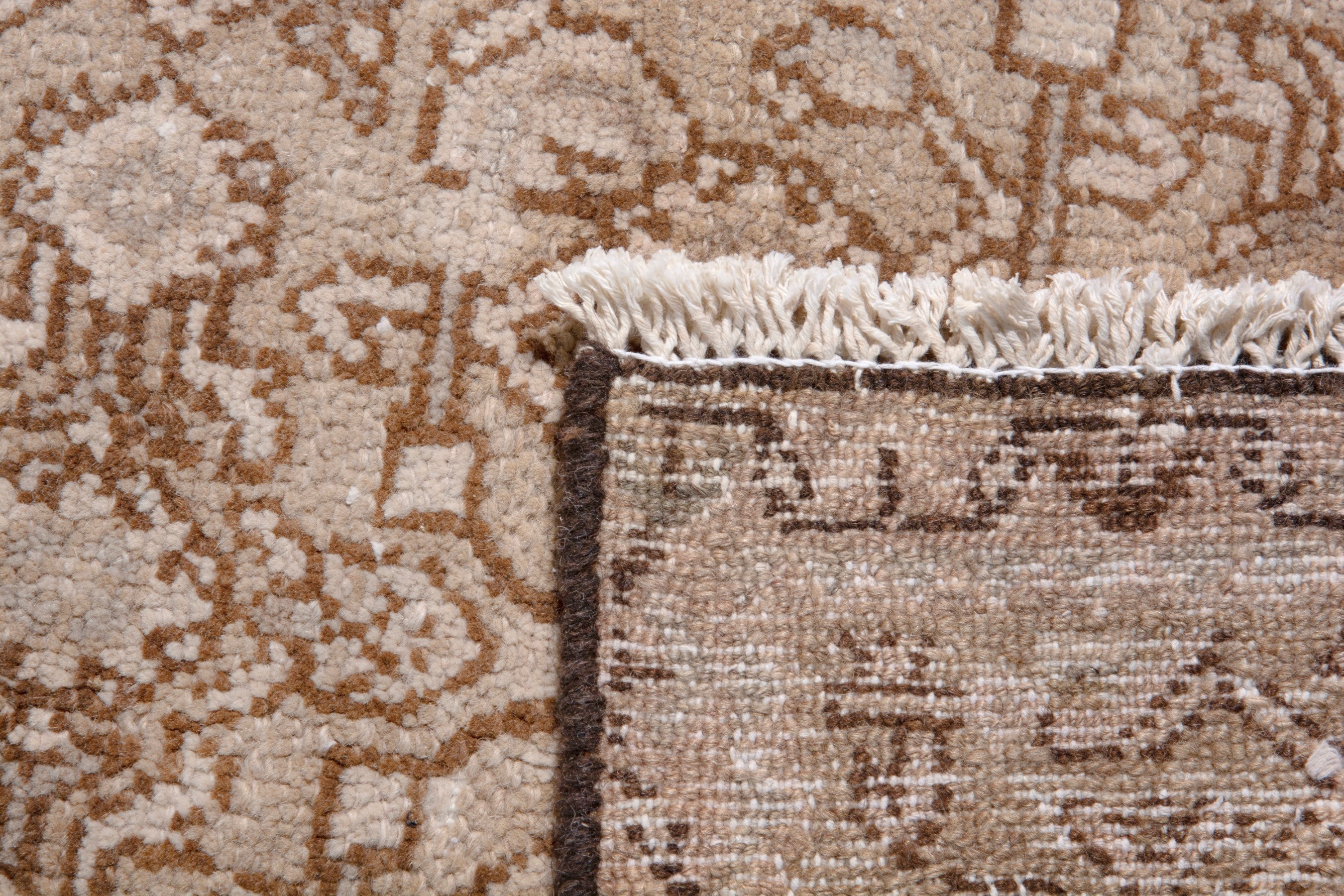 Persian Mahal runner rug in muted pink and dusty rose, view 20 of 20