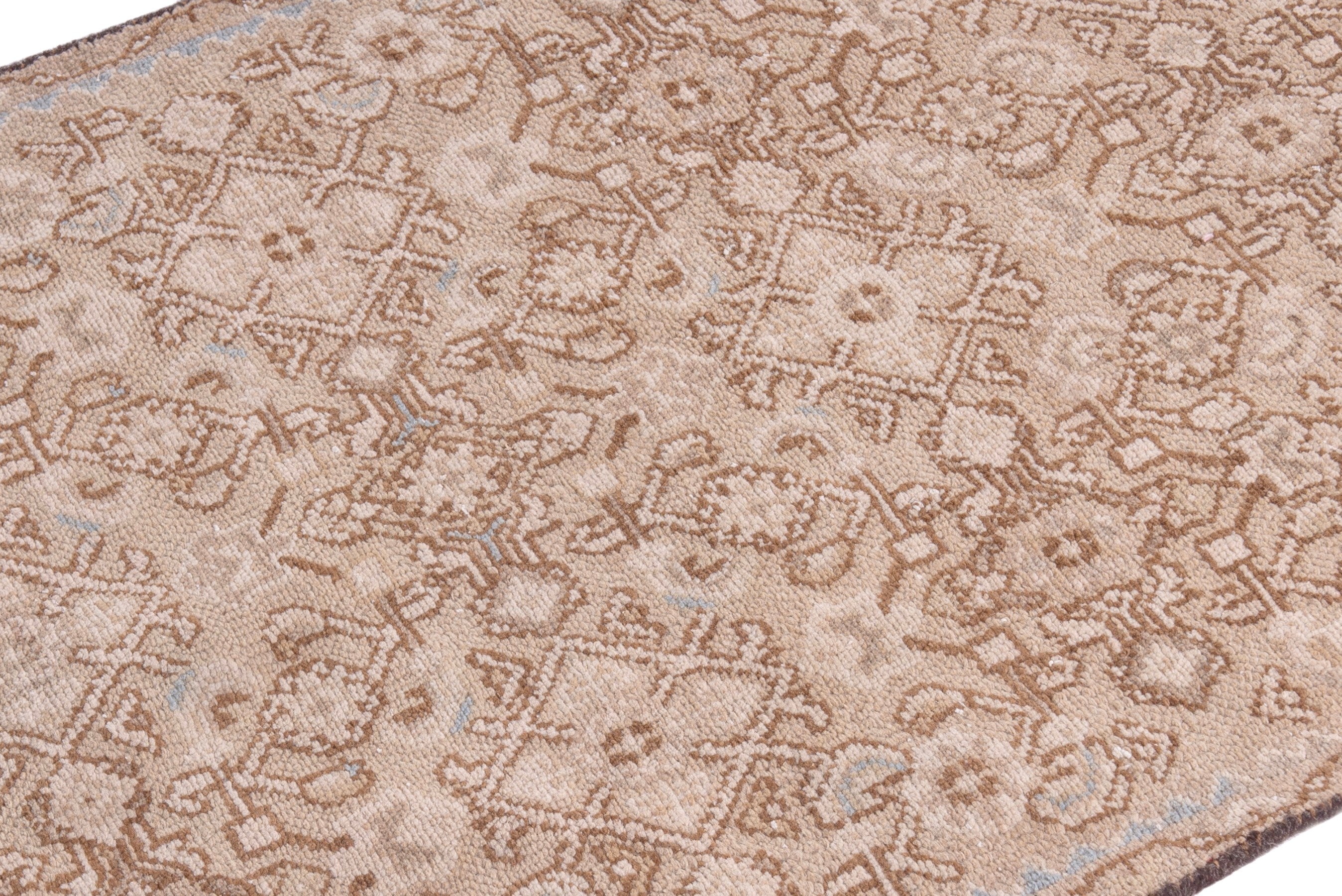 Persian Mahal runner rug in muted pink and dusty rose, view 6 of 20