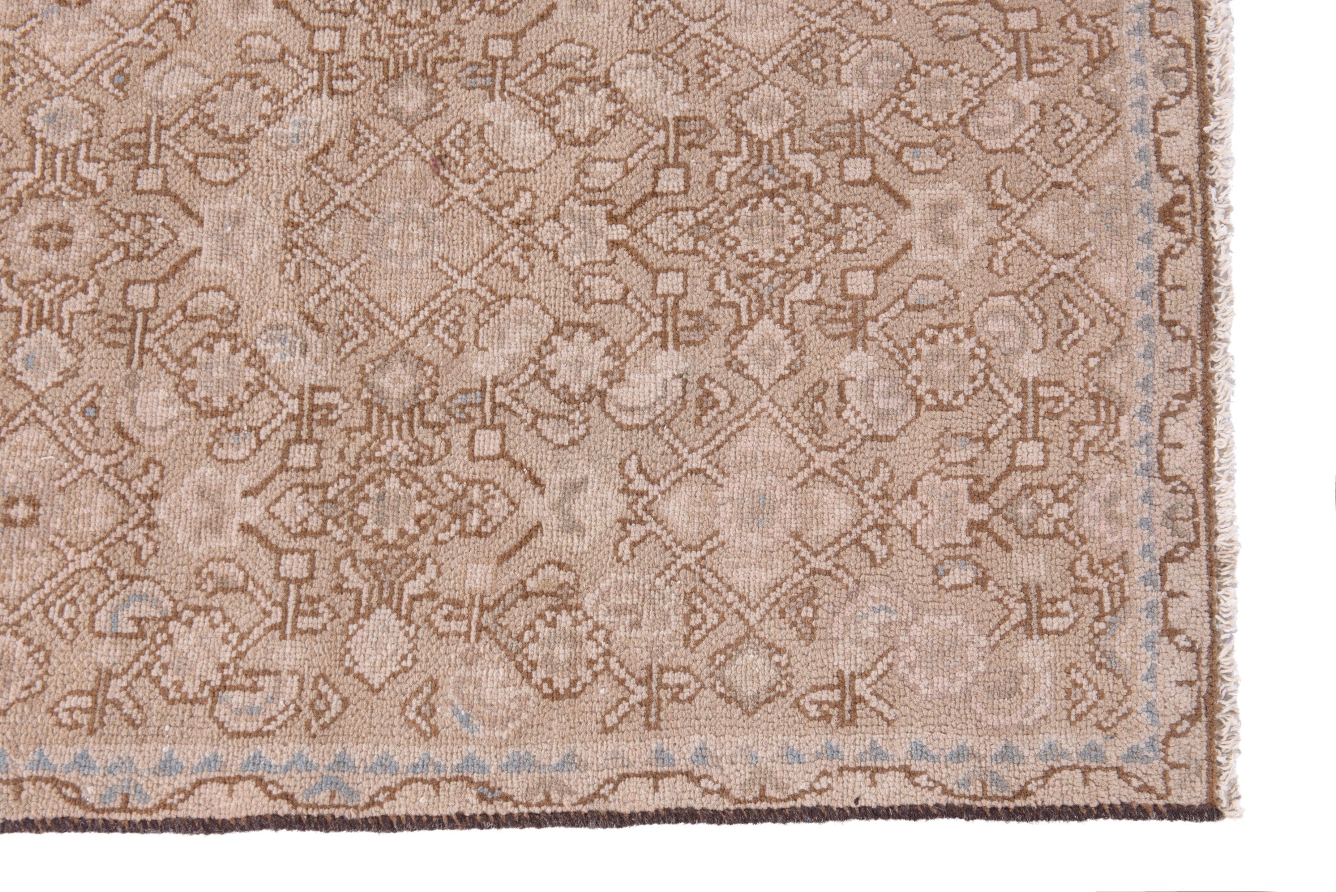 Persian Mahal runner rug in muted pink and dusty rose, view 5 of 20
