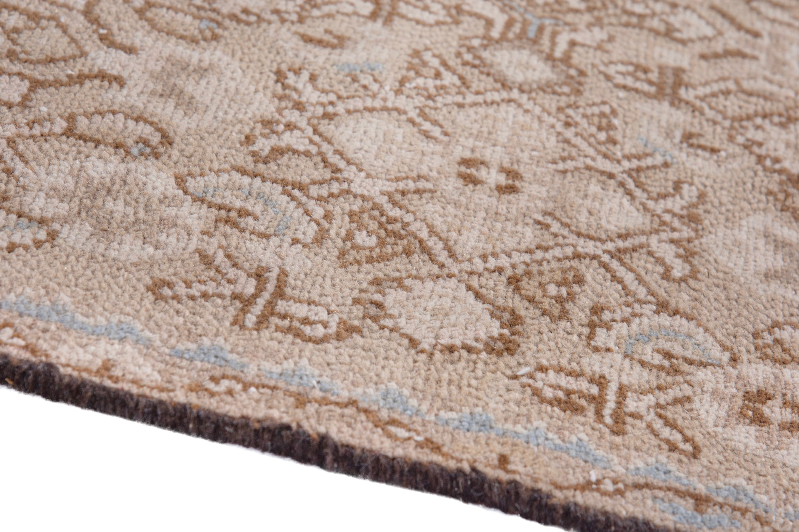Persian Mahal runner rug in muted pink and dusty rose, view 8 of 20