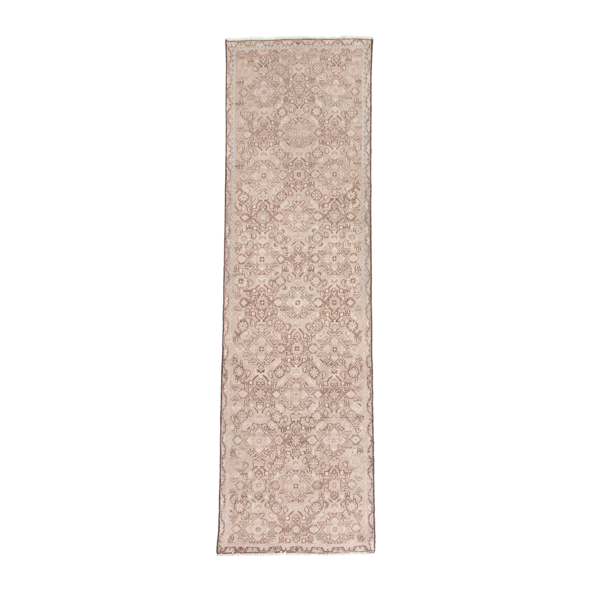 Persian Mahal runner rug in muted pink and dusty rose, 2'6" x 8'11"
