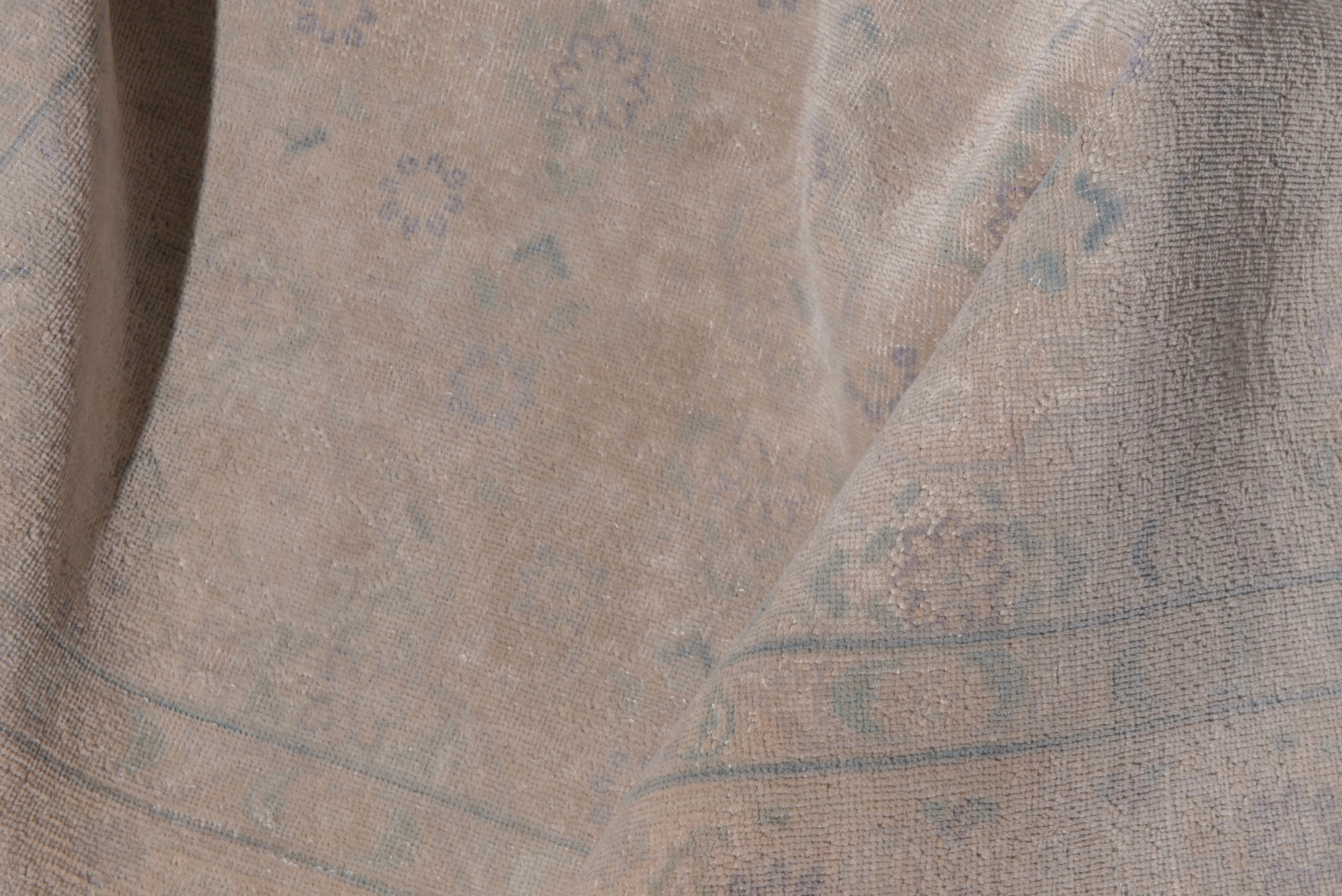 Persian Tabriz accent rug in dusty rose and greige, view 14 of 18
