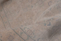 Persian Tabriz accent rug in dusty rose and greige, view 16 of 19