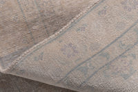 Persian Tabriz accent rug in dusty rose and greige, view 18 of 19