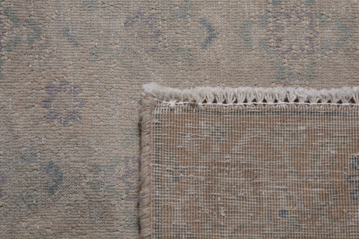 Persian Tabriz accent rug in dusty rose and greige, view 19 of 19