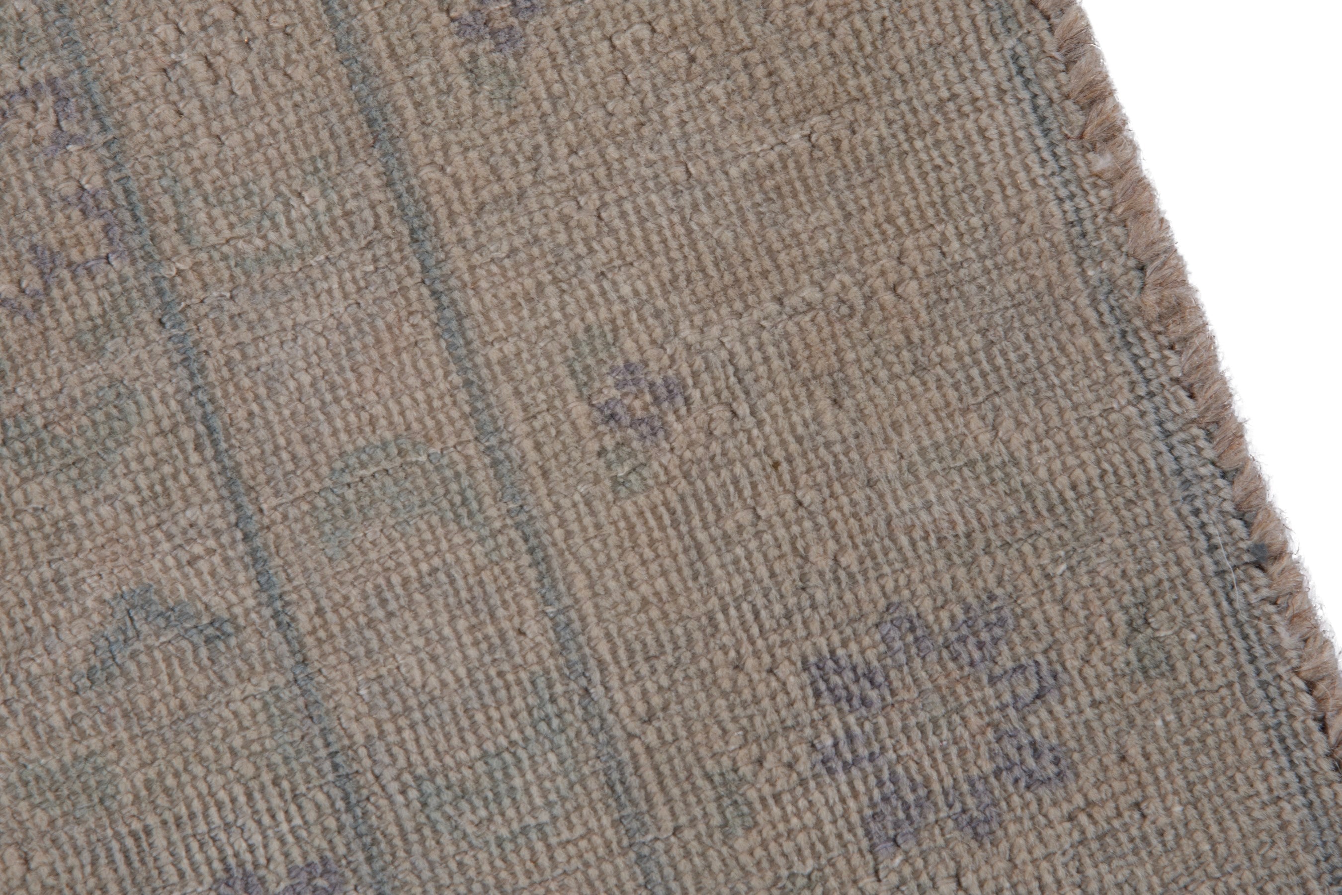 Persian Tabriz accent rug in dusty rose and greige, view 7 of 18