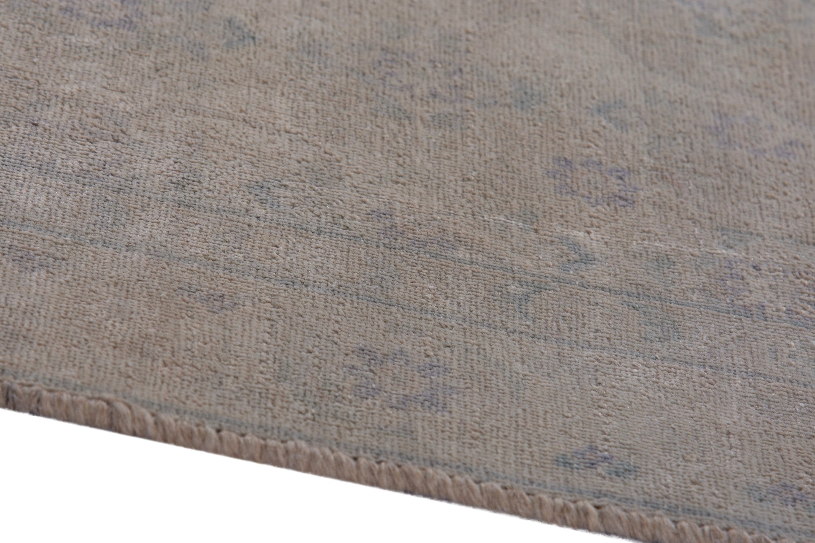 Persian Tabriz accent rug in dusty rose and greige, view 8 of 18