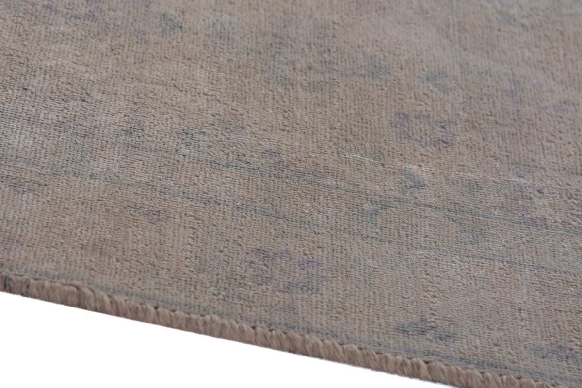 Persian Tabriz accent rug in dusty rose and greige, view 9 of 19