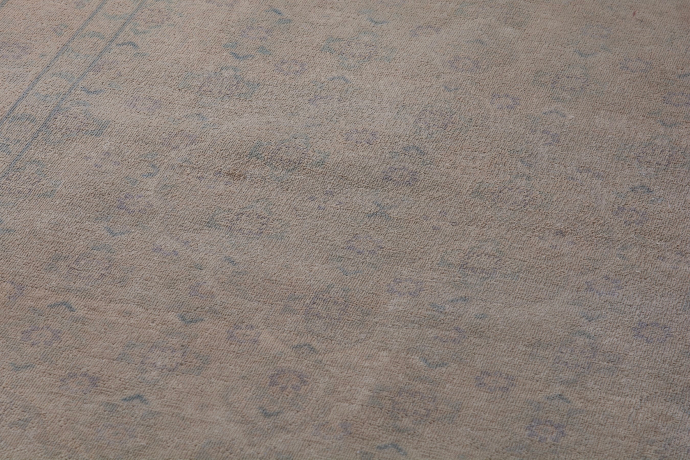 Persian Tabriz accent rug in dusty rose and greige, view 9 of 18