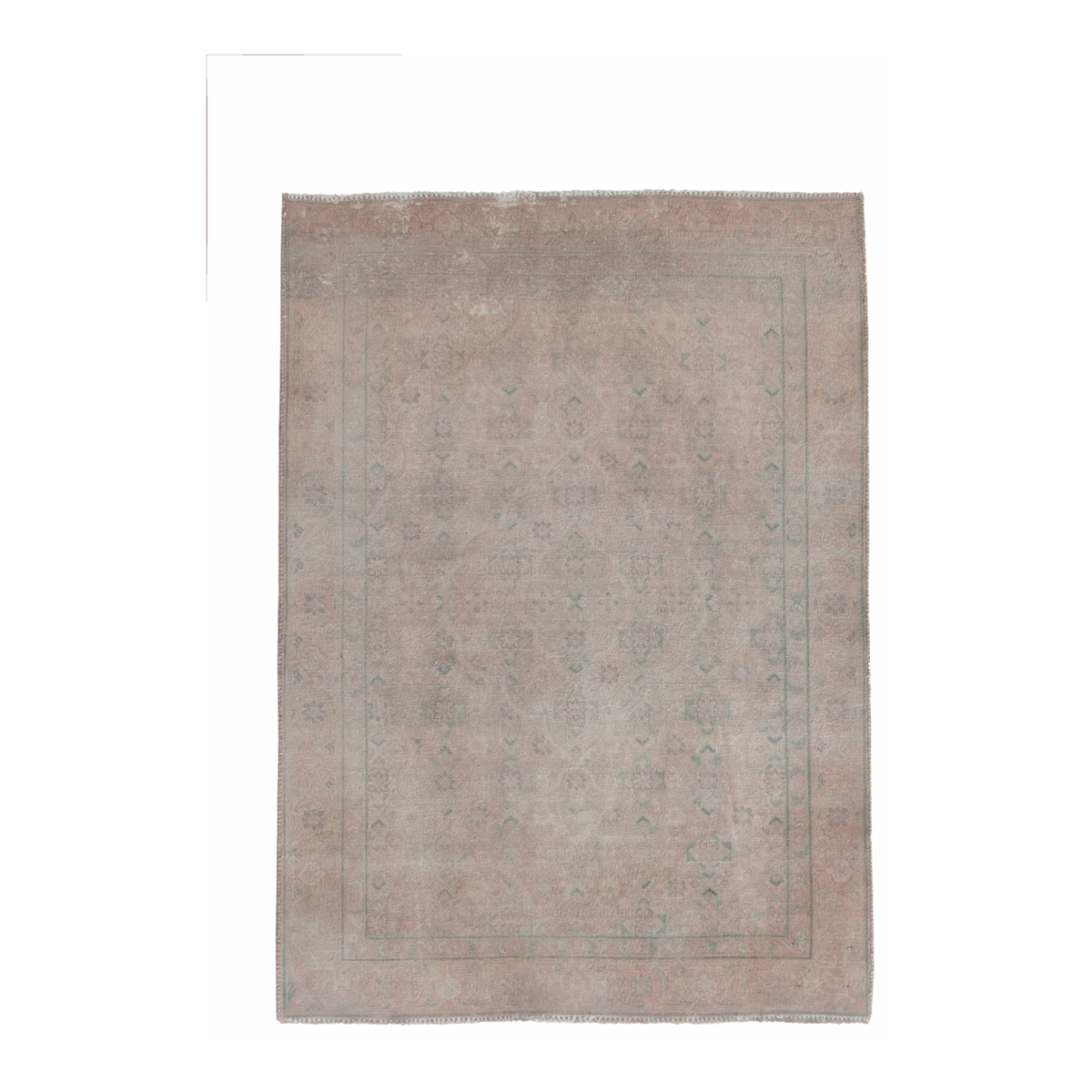 Persian Tabriz accent rug in dusty rose and greige, 3' x 4'5"