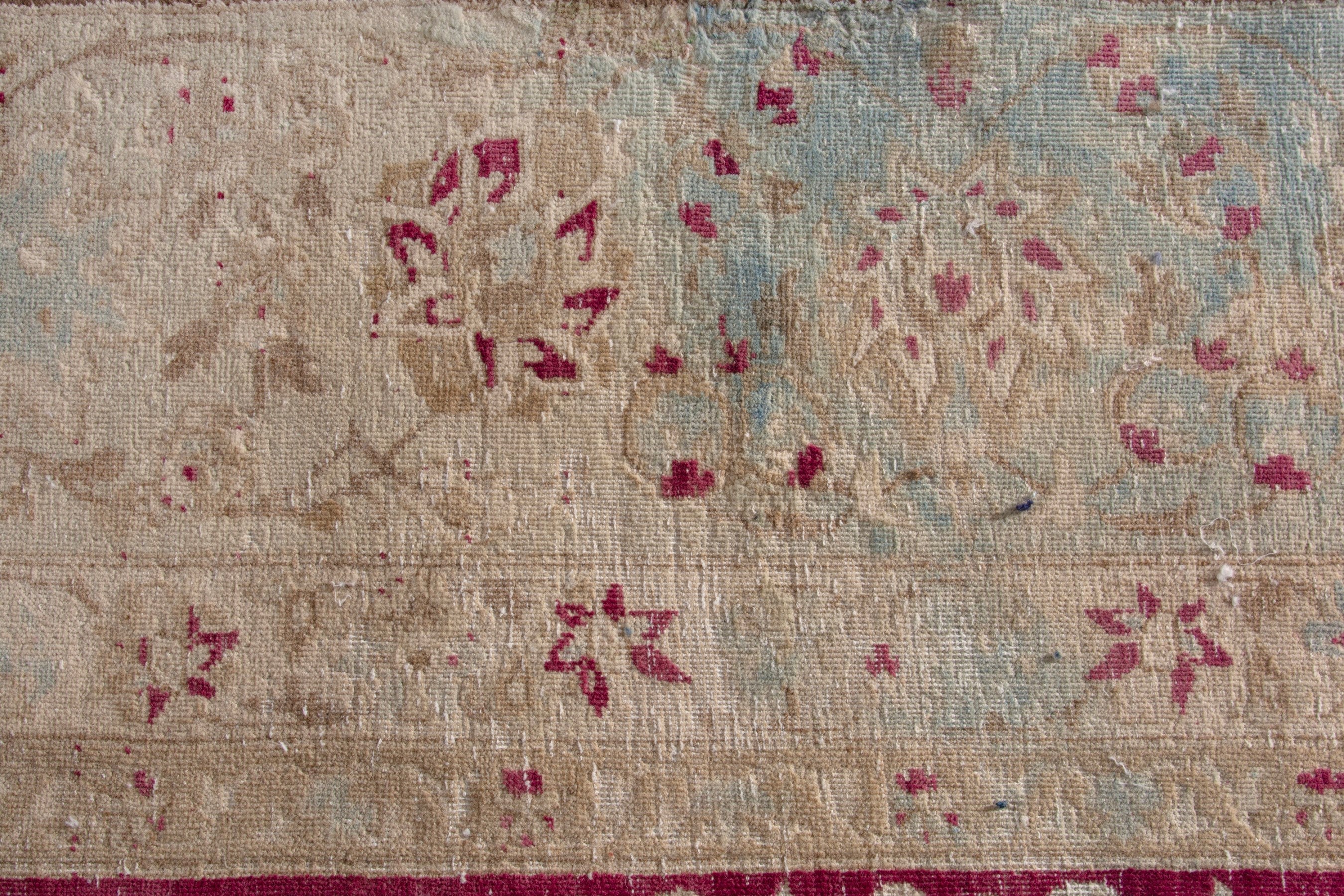 Persian Yazd oversized rug in beige and burgundy, view 11 of 19