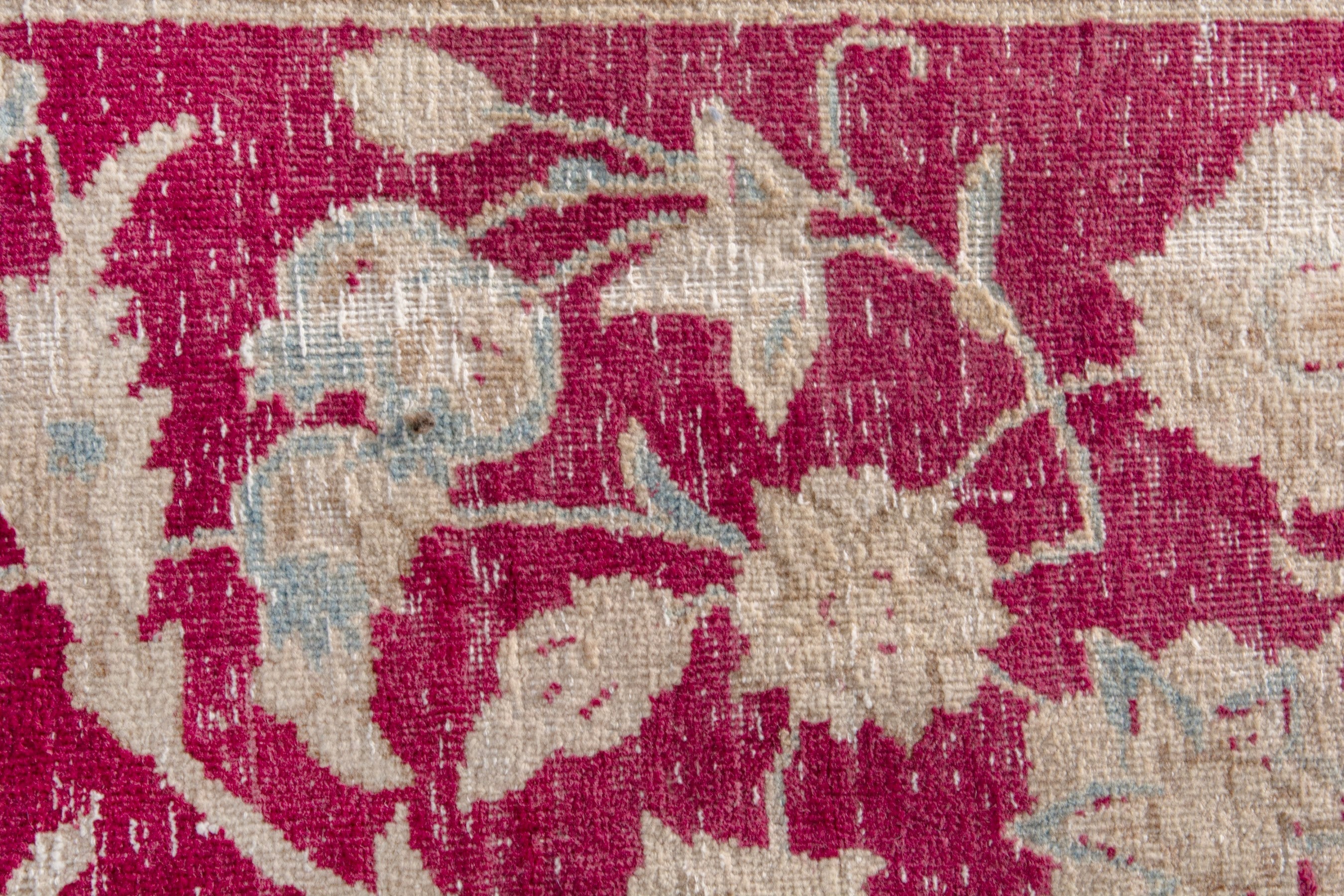 Persian Yazd oversized rug in beige and burgundy, view 14 of 19
