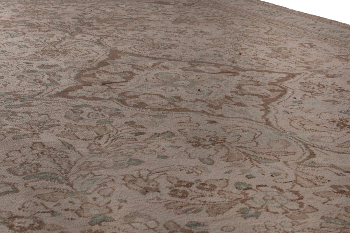 Turkish Anatolian oversized rug in taupe and greige, view 3 of 20
