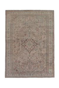 Turkish Anatolian oversized rug in taupe and greige, view 2 of 20
