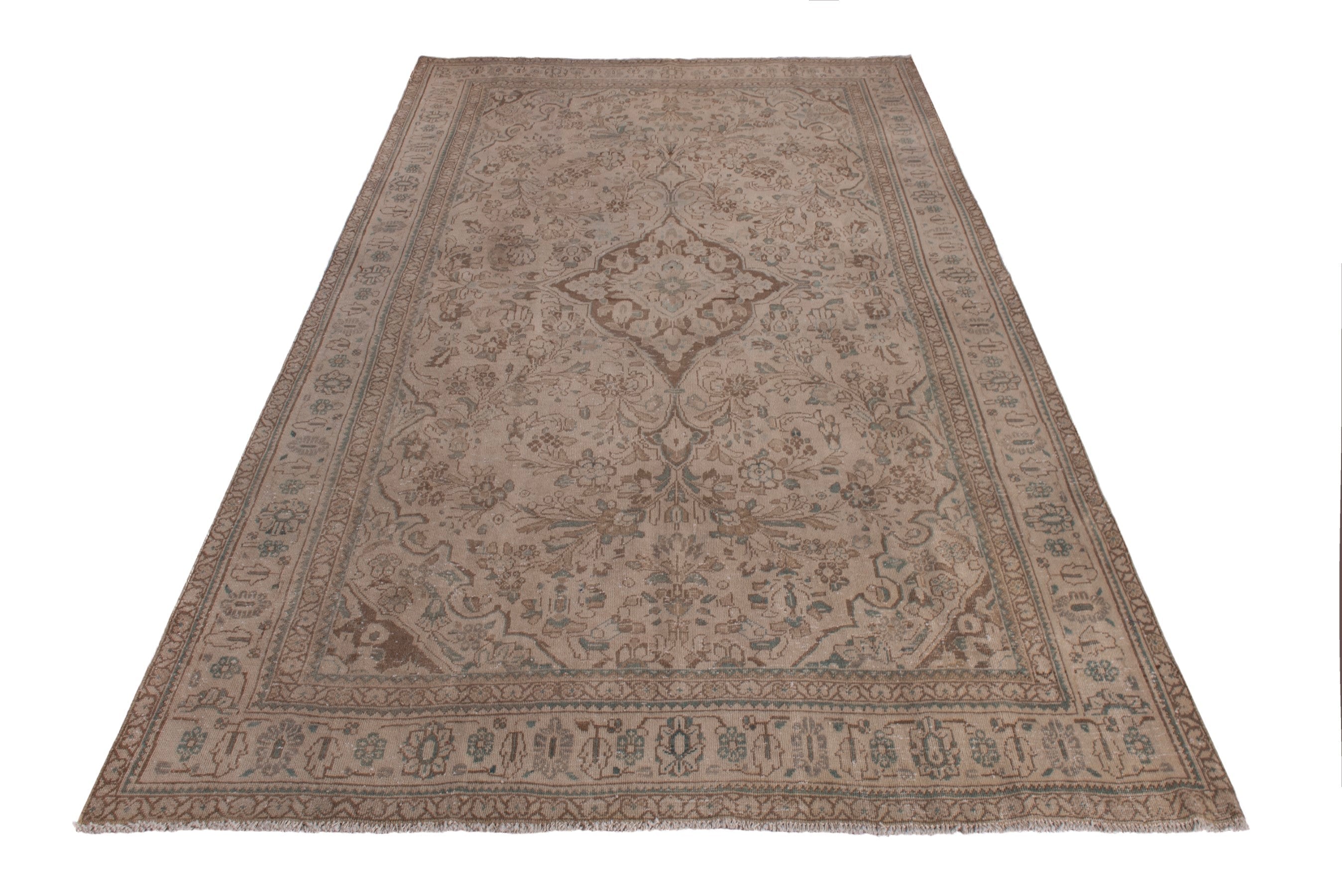 Persian oversized rug in taupe and greige, view 2 of 19