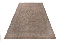 Turkish Anatolian oversized rug in taupe and greige, view 14 of 20