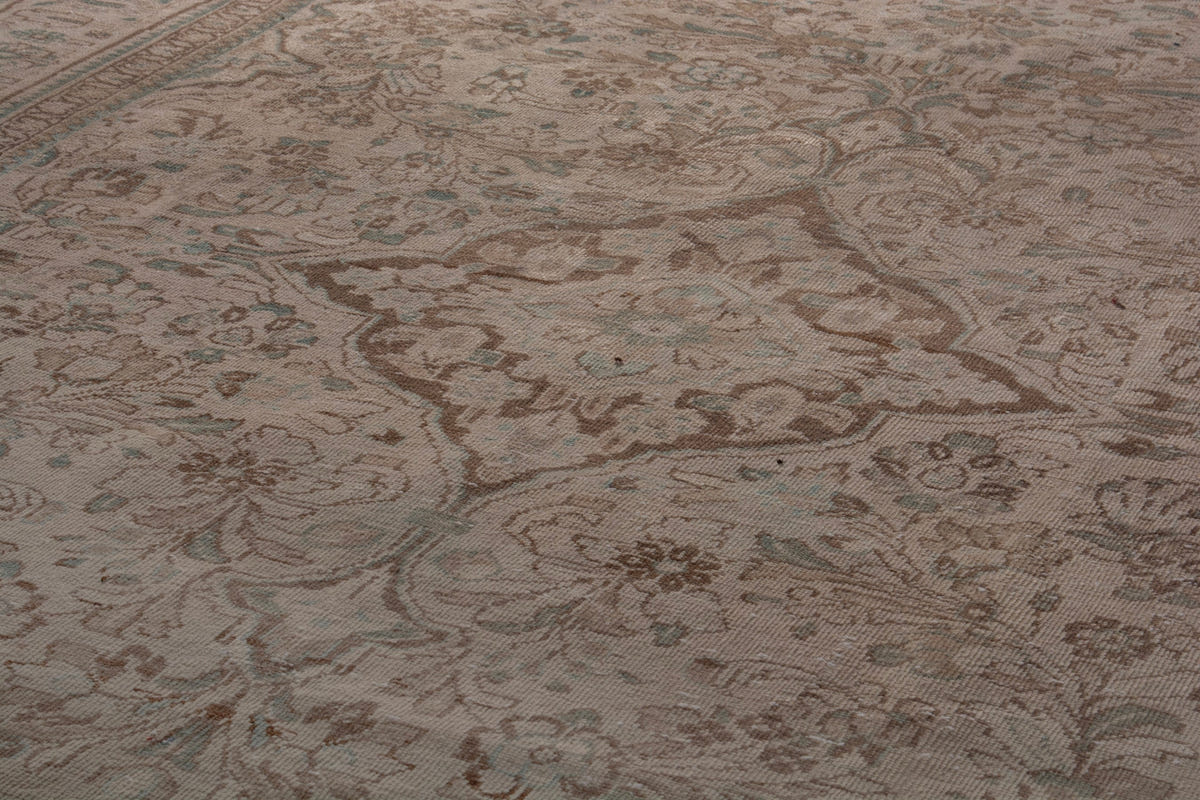 Turkish Anatolian oversized rug in taupe and greige, view 20 of 20