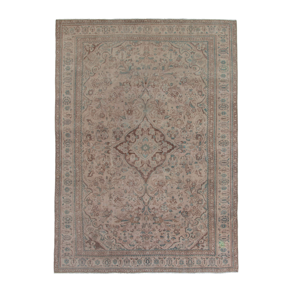Turkish Anatolian oversized rug in taupe and greige, 8'11" x 12'6"