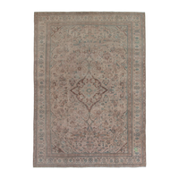 Turkish Anatolian oversized rug in taupe and greige, 8'11" x 12'6"