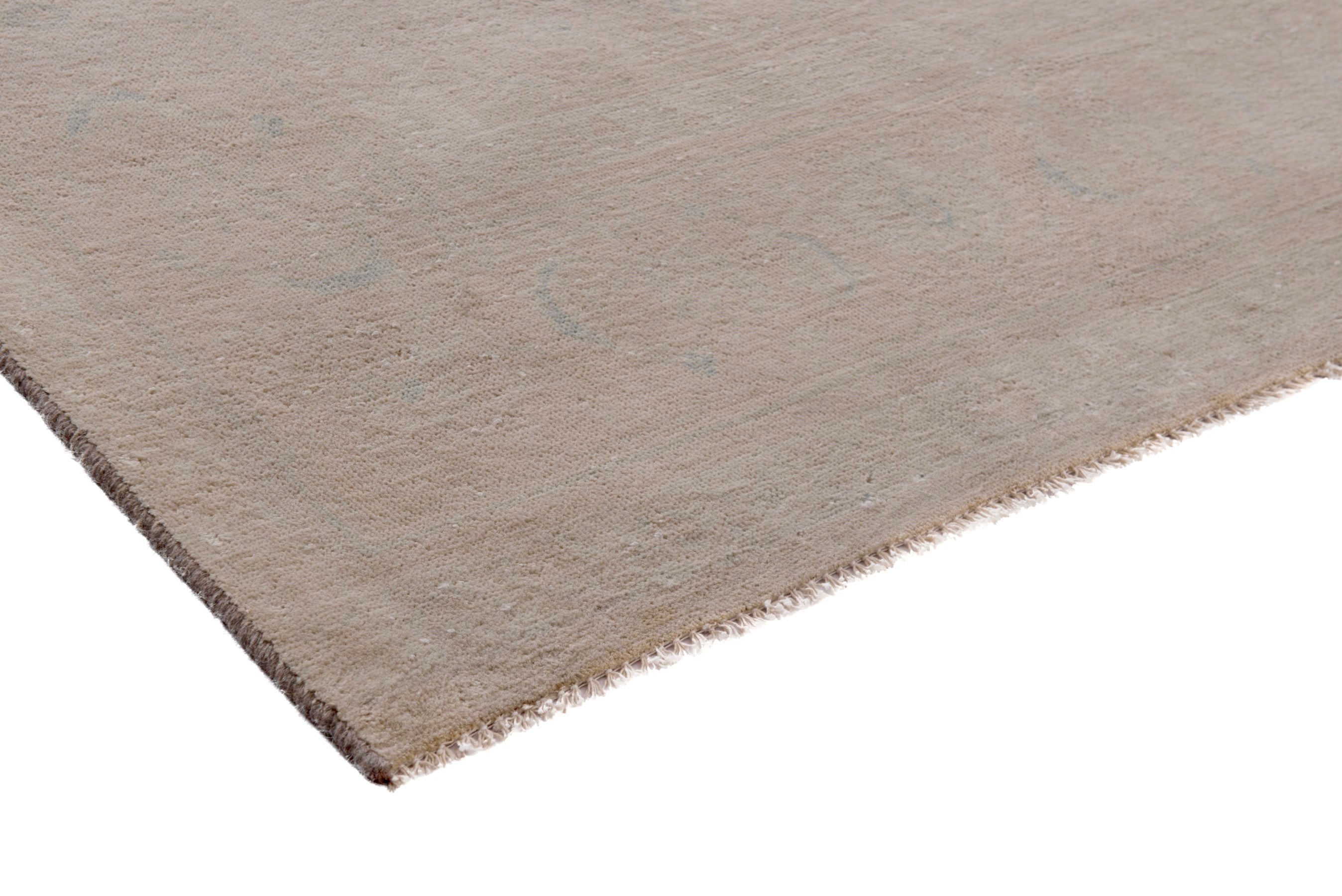 Persian Mahal oversized rug in taupe and greige, view 4 of 17