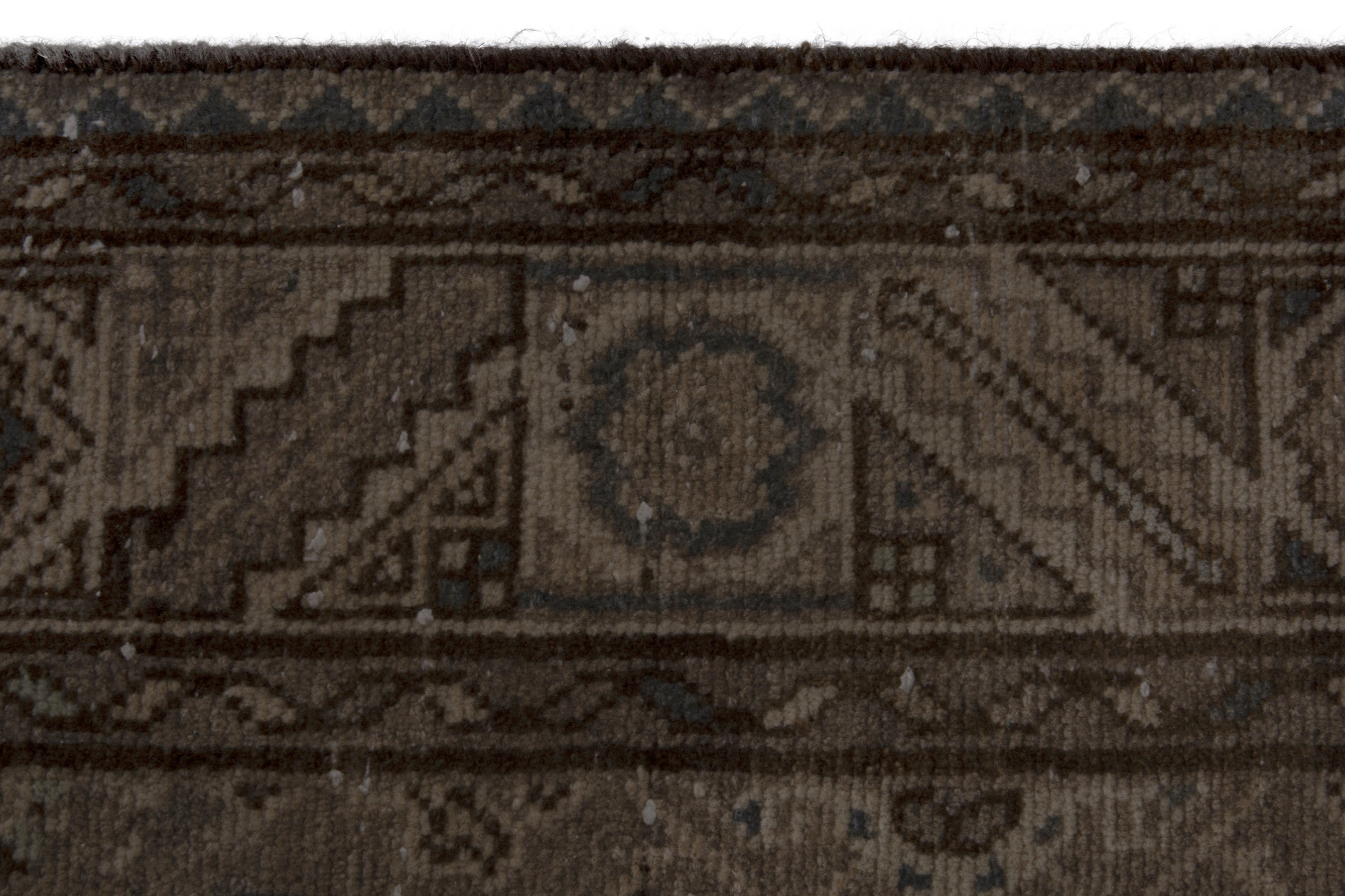 Persian Hamedan runner rug in smoke and greige, view 11 of 17